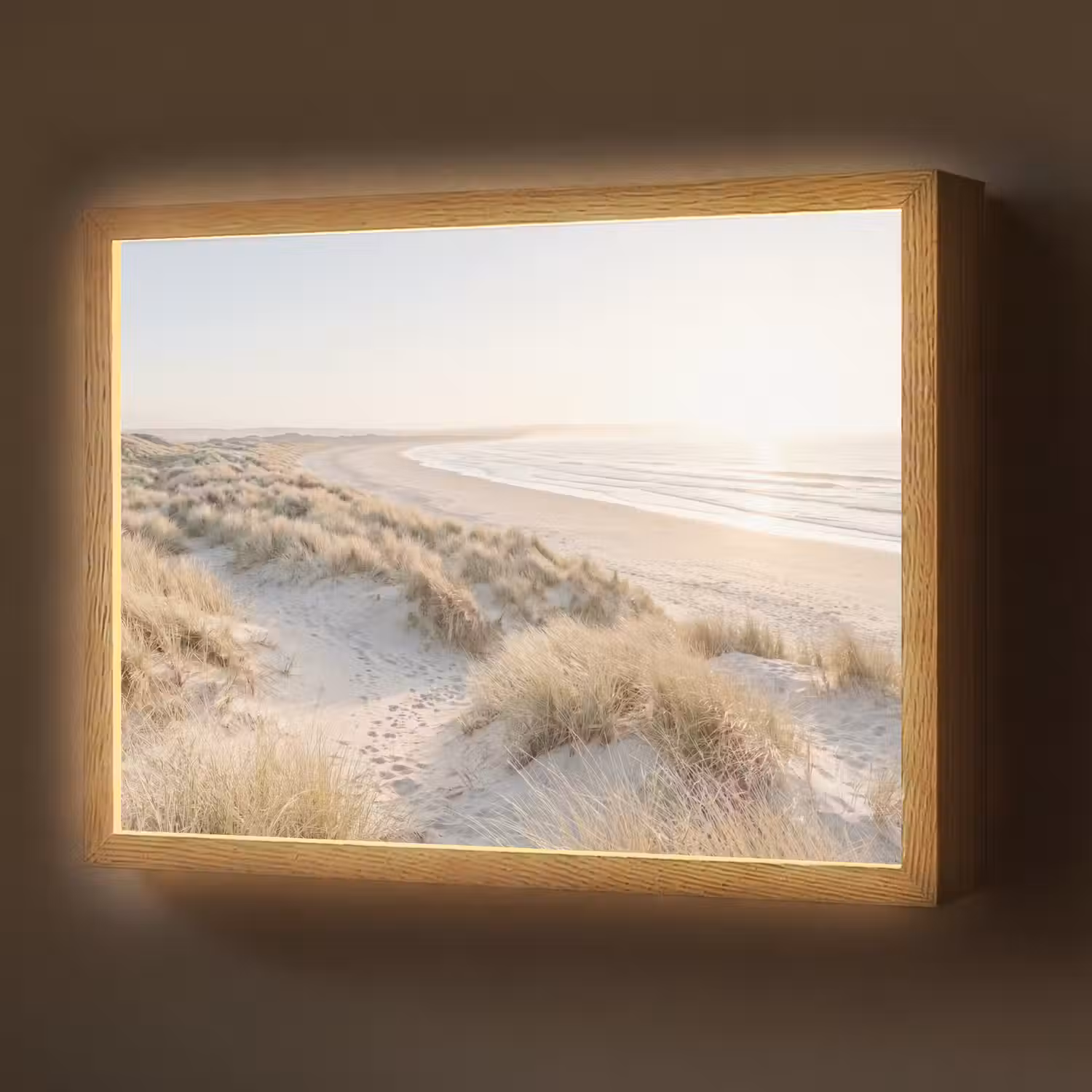 Duinen - Strand - Beige Light Box met batterij (Wandlamp) middel -z3d_website