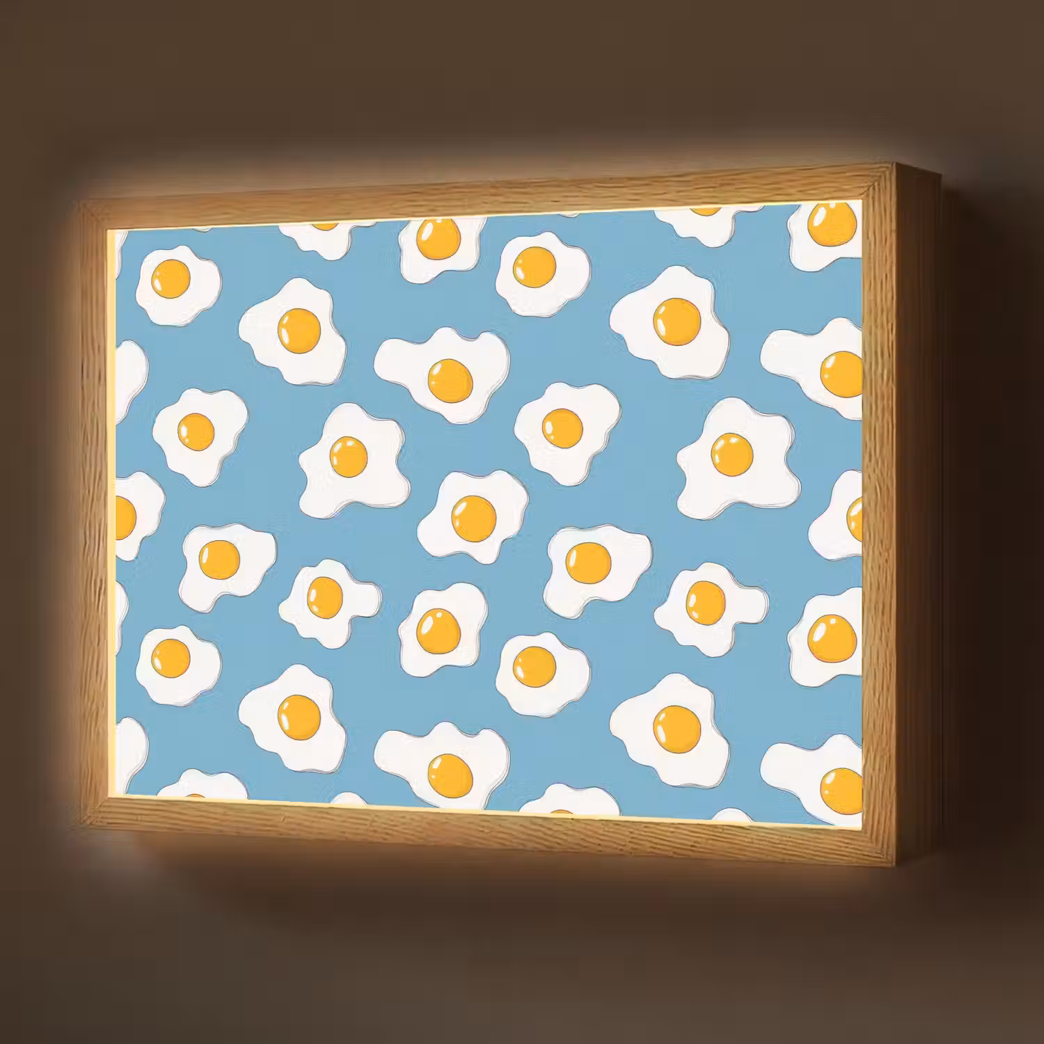 Eieren - Dooiers - Blauw Light Box met batterij (Wandlamp) middel 907 -z3d_website