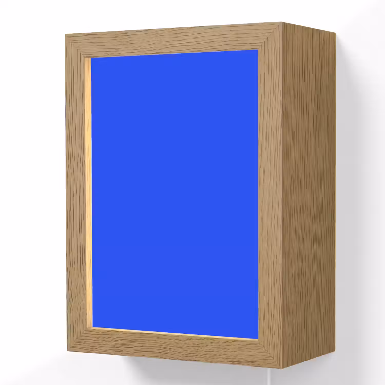 Electric - Blue - Blauw Light Box met kabel (Wandlamp) klein 929 -3d