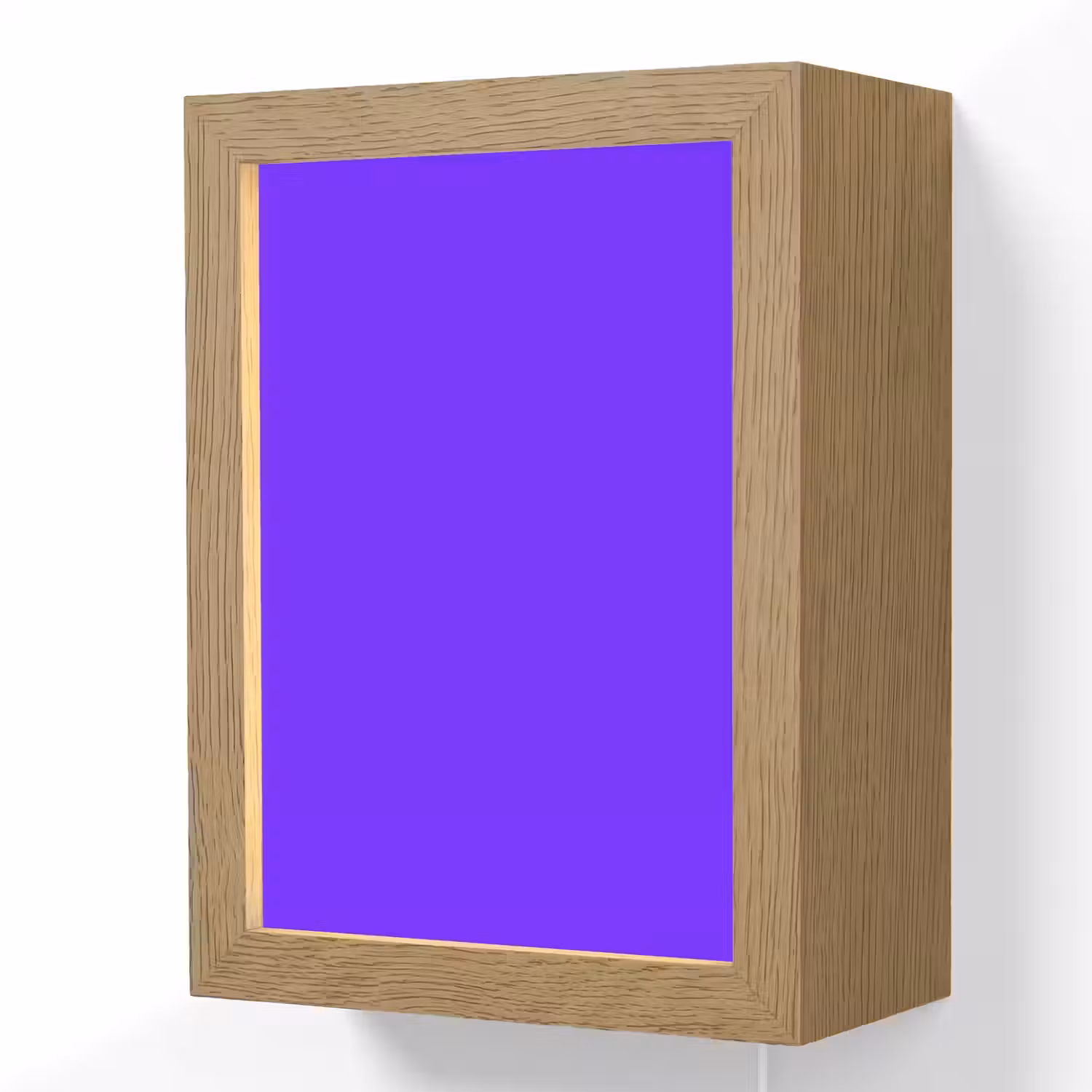 Electric - Indigo - Paars Light Box met kabel (Wandlamp) klein 929 -3d