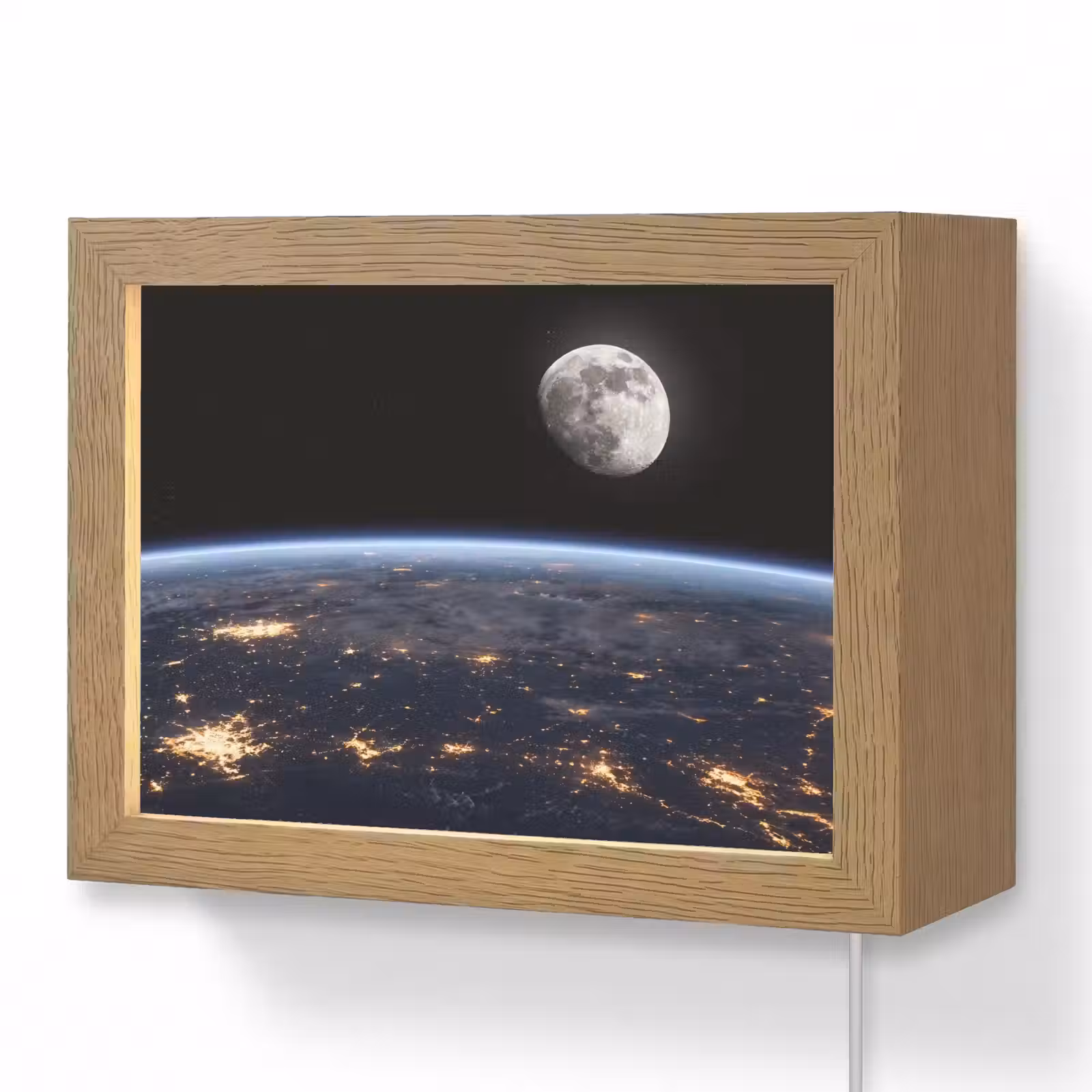 Lightbox - Wandleuchte - Erde – Nacht – Weltraum — 1