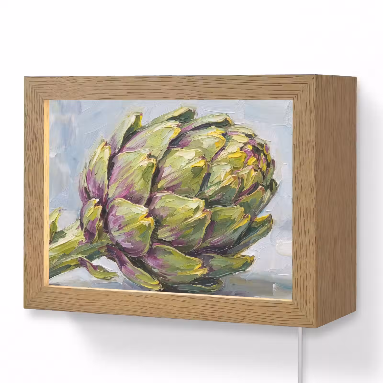 Lightbox - Wandleuchte - Essen – Artischocke – Modern - Eten - Artisjok - Modern Light Box met kabel (Wandlamp) klein