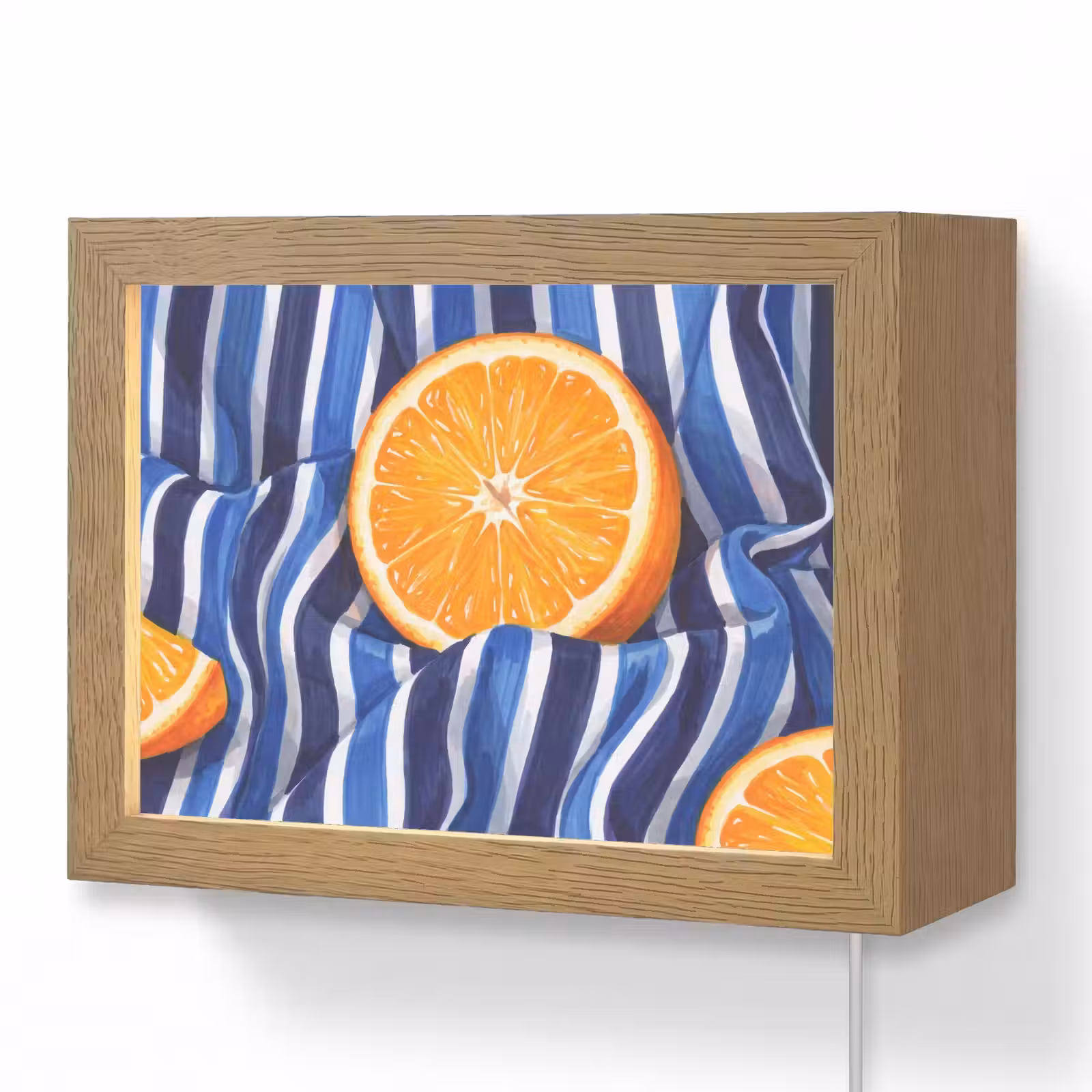 Lightbox - Wandleuchte - Essen – Obst – Orange - Eten - Fruit - Oranje Light Box met kabel (Wandlamp) klein