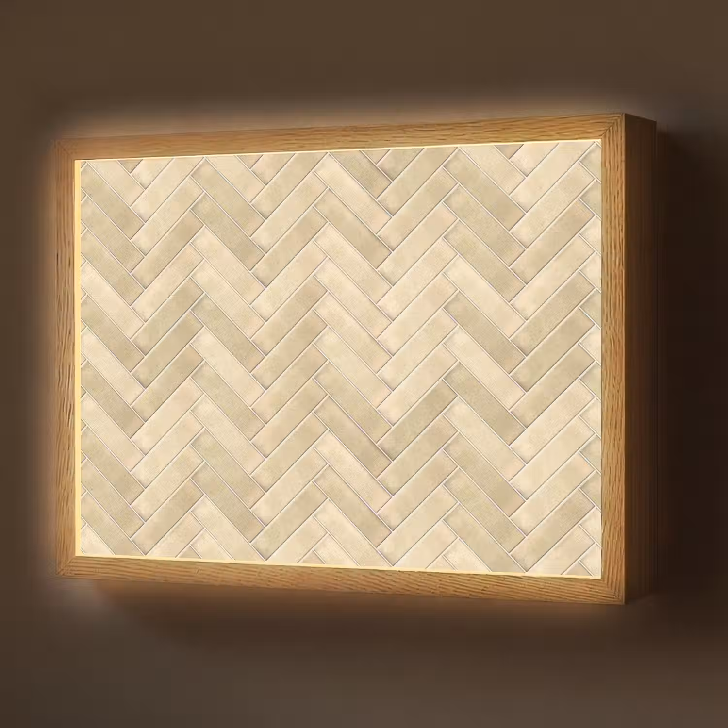 Visgraat - Tegel - Zand Light Box met batterij (Wandlamp) middel 907 -z3d_website