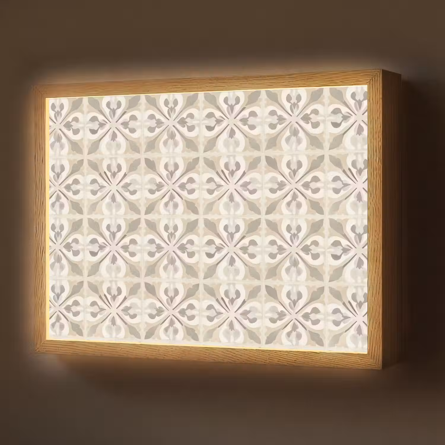Tegel - Motief - Beige Light Box met batterij (Wandlamp) middel 907 -z3d_website