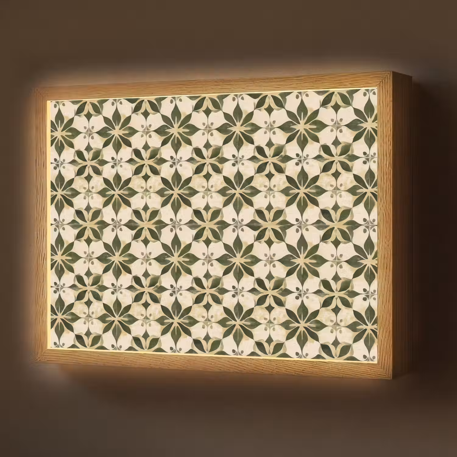 Tegel - Dessin - Groen Light Box met batterij (Wandlamp) middel 907 -z3d_website