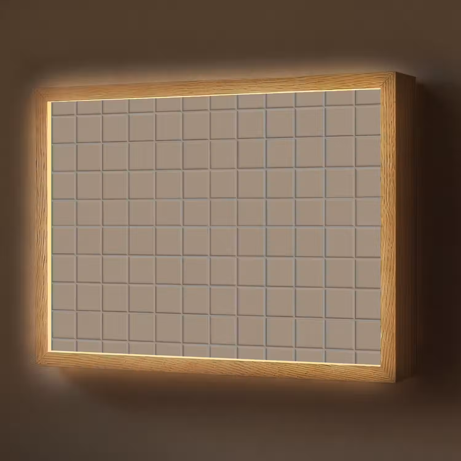 Tegel - Patroon - Taupe Light Box met batterij (Wandlamp) middel 907 -z3d_website