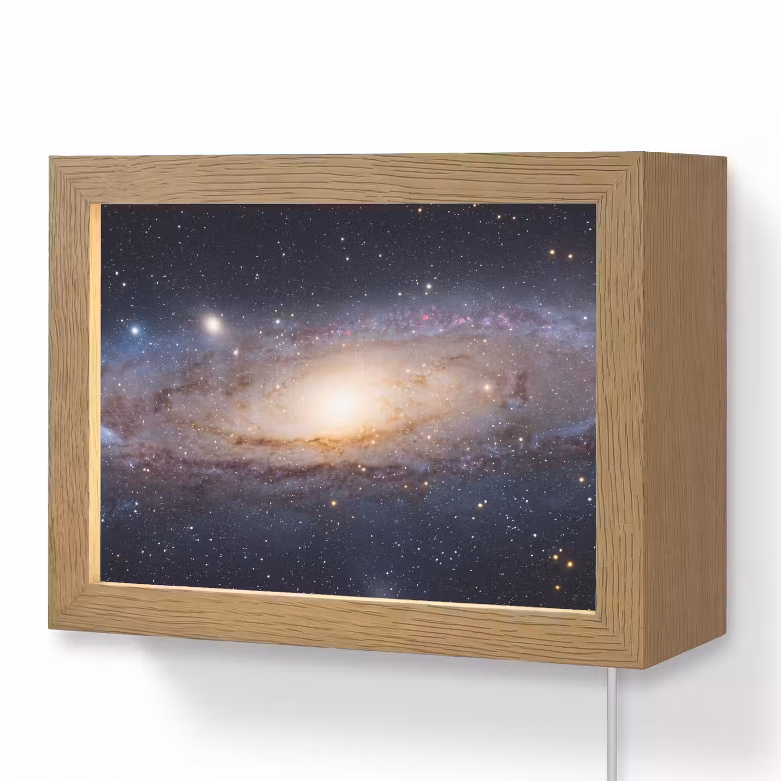 Lightbox - Wandleuchte - Galaxie – Weltraum – Kosmos - Sterrenstelsel - Ruimte - Kosmos Light Box met kabel (Wandlamp) klein