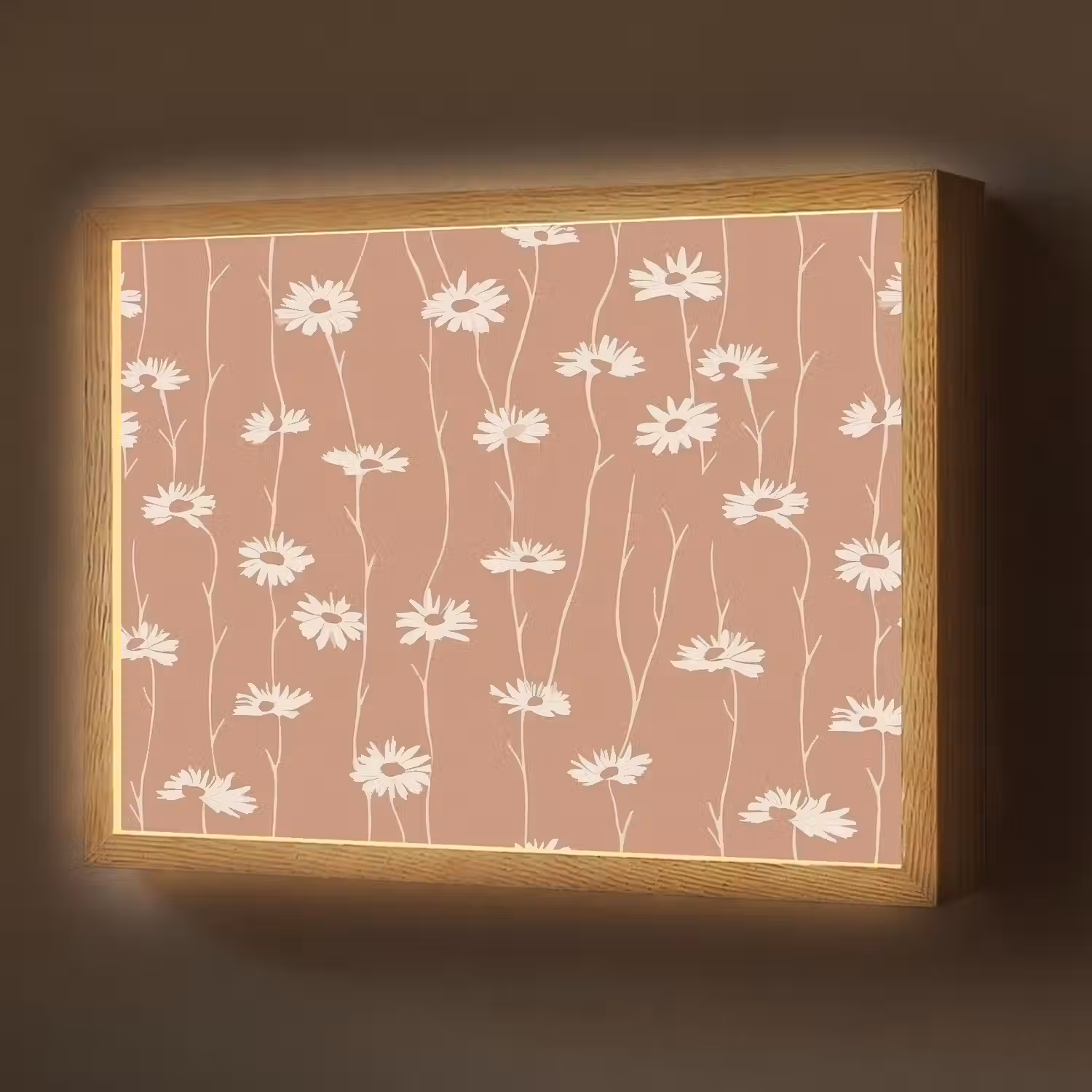 Madeliefjes - Subtiel - Terracotta Light Box met batterij (Wandlamp) middel 907 -z3d_website