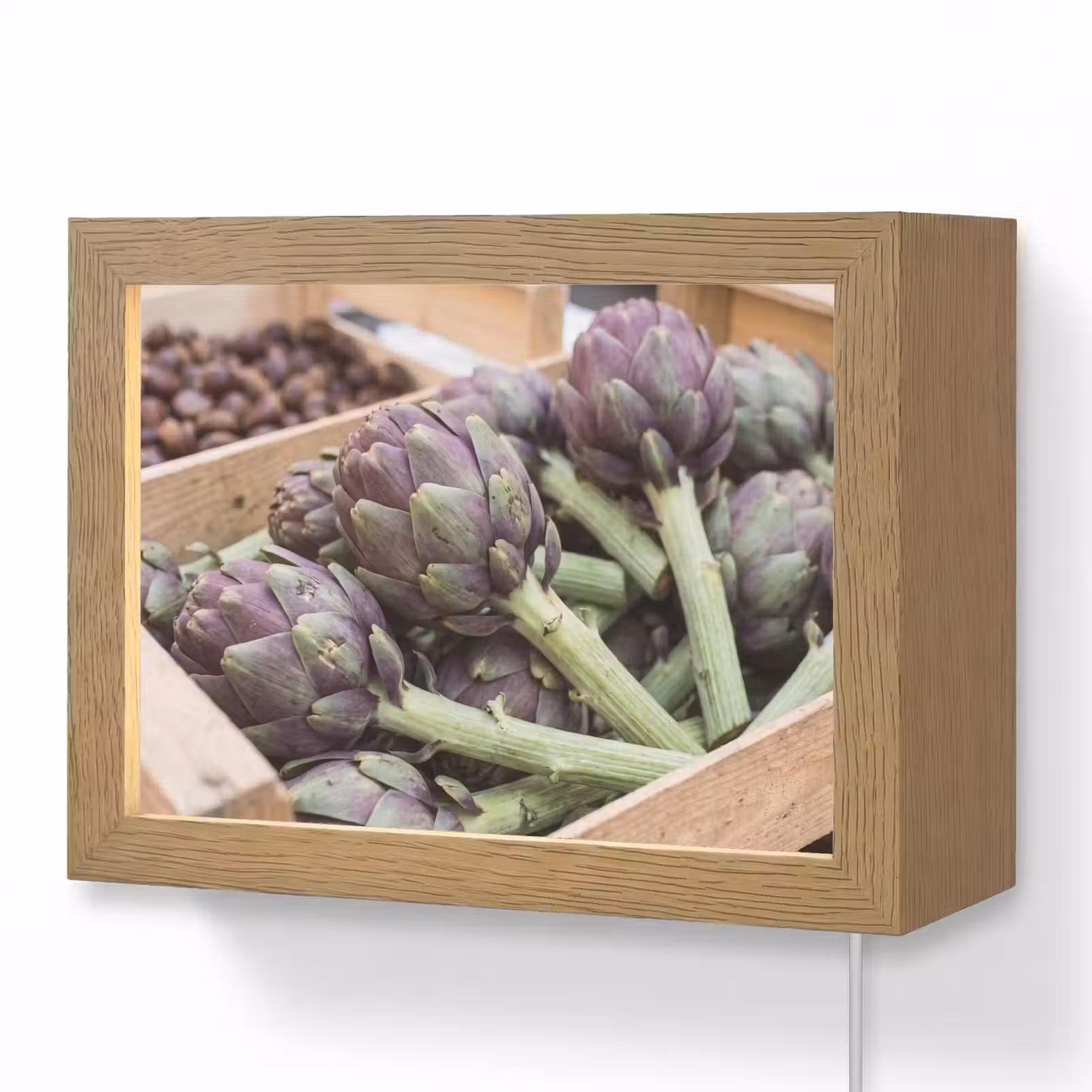 Lightbox - Wandleuchte - Gemüse – Markt – Frisch - Groenten - Markt - Vers Light Box met kabel (Wandlamp) klein