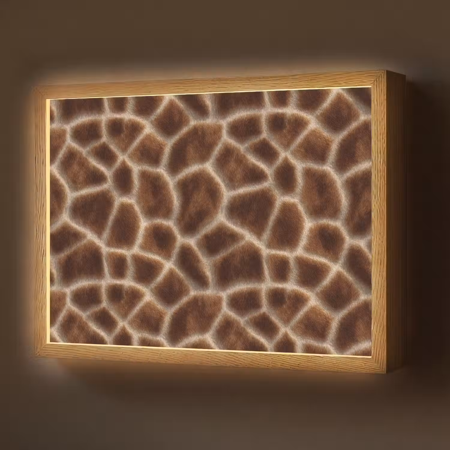 Giraf - Vacht - Bruin Light Box met batterij (Wandlamp) middel 907 -z3d_website