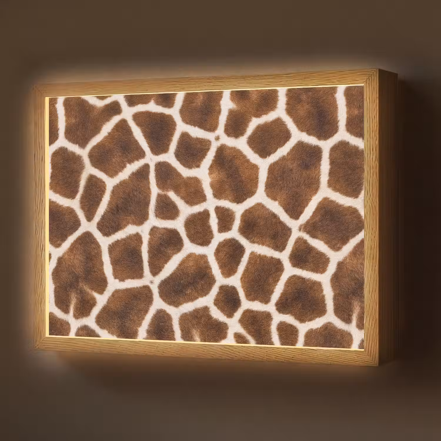 Giraf - Vacht - Klassiek - Bruin Light Box met batterij (Wandlamp) middel -z3d_website