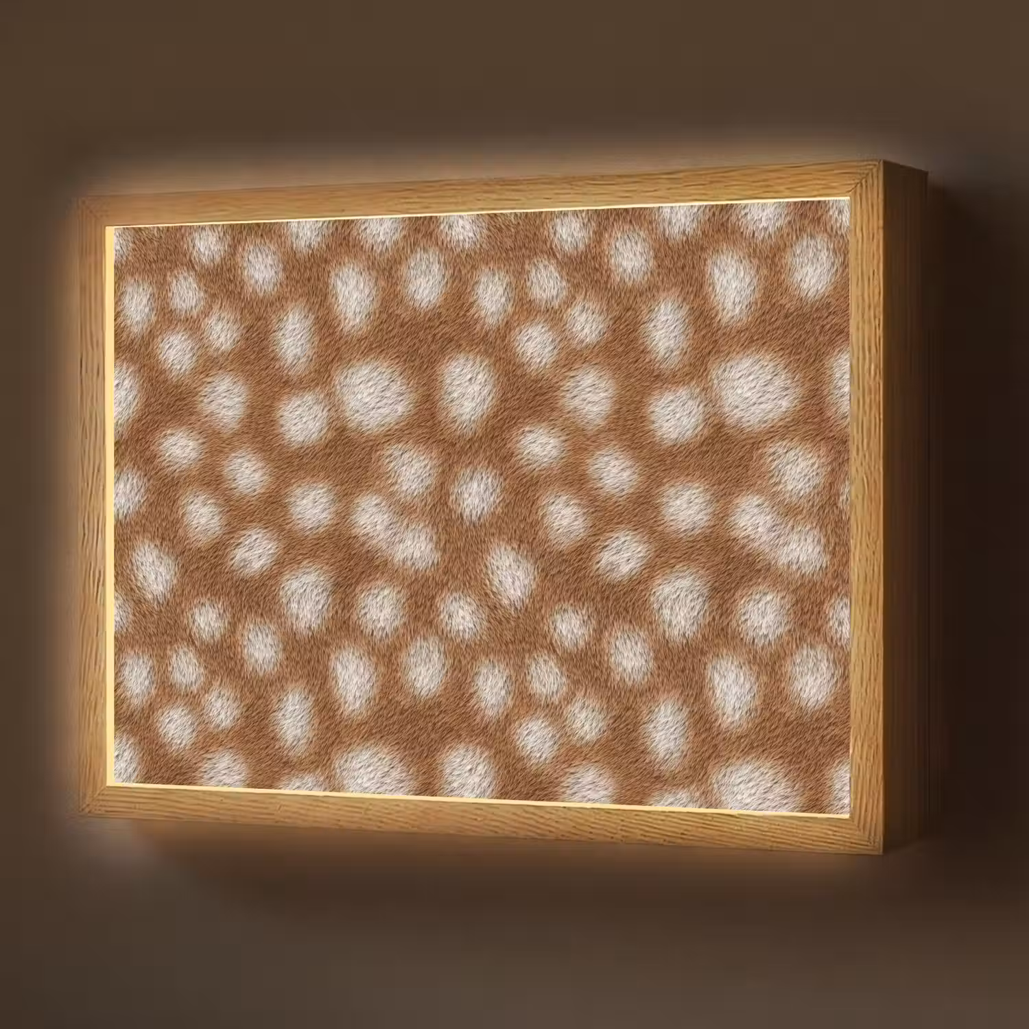Hert - Vacht - Bruin Light Box met batterij (Wandlamp) middel 907 -z3d_website