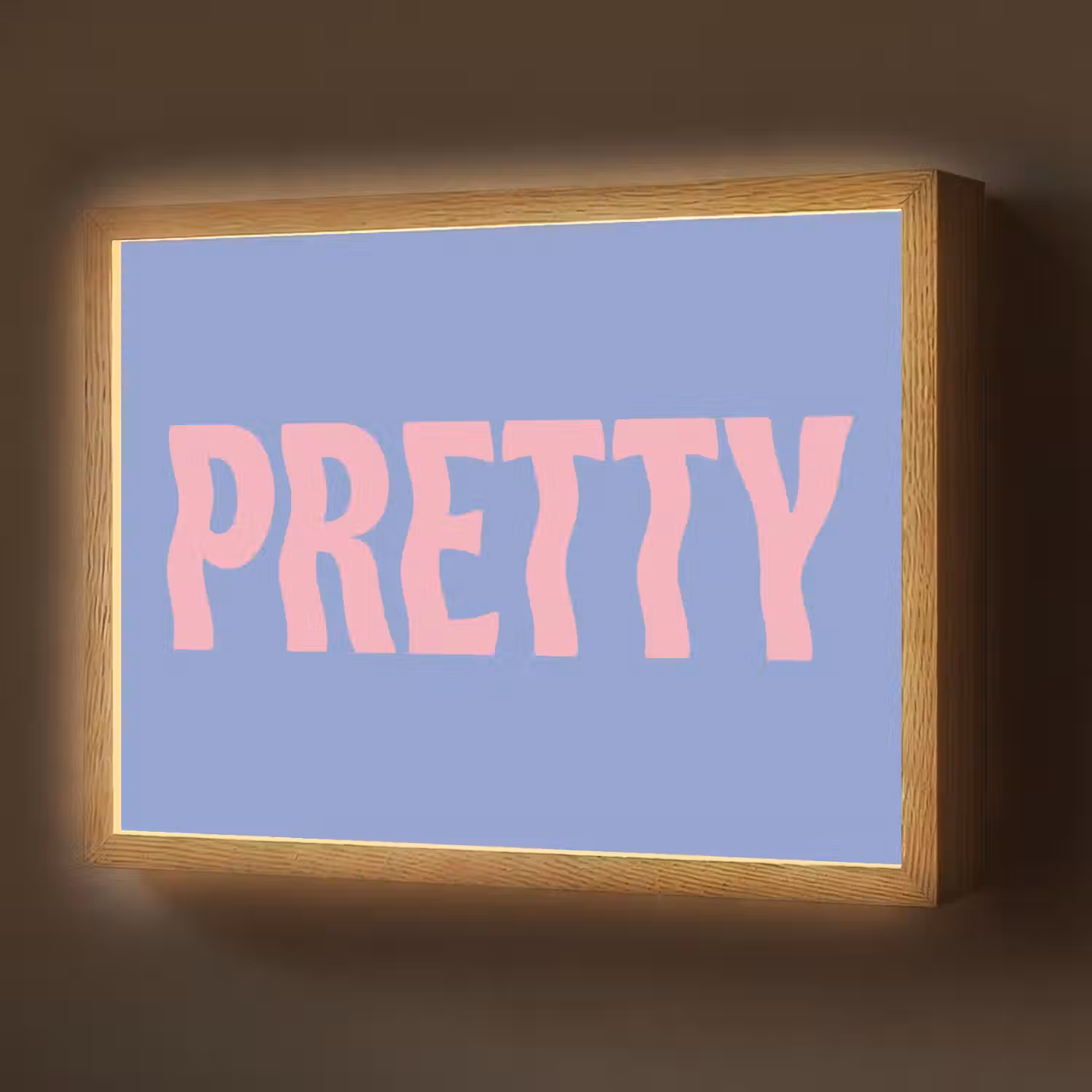 Pretty - Roze - Blauw - Golvend Light Box met batterij (Wandlamp) middel -z3d_website