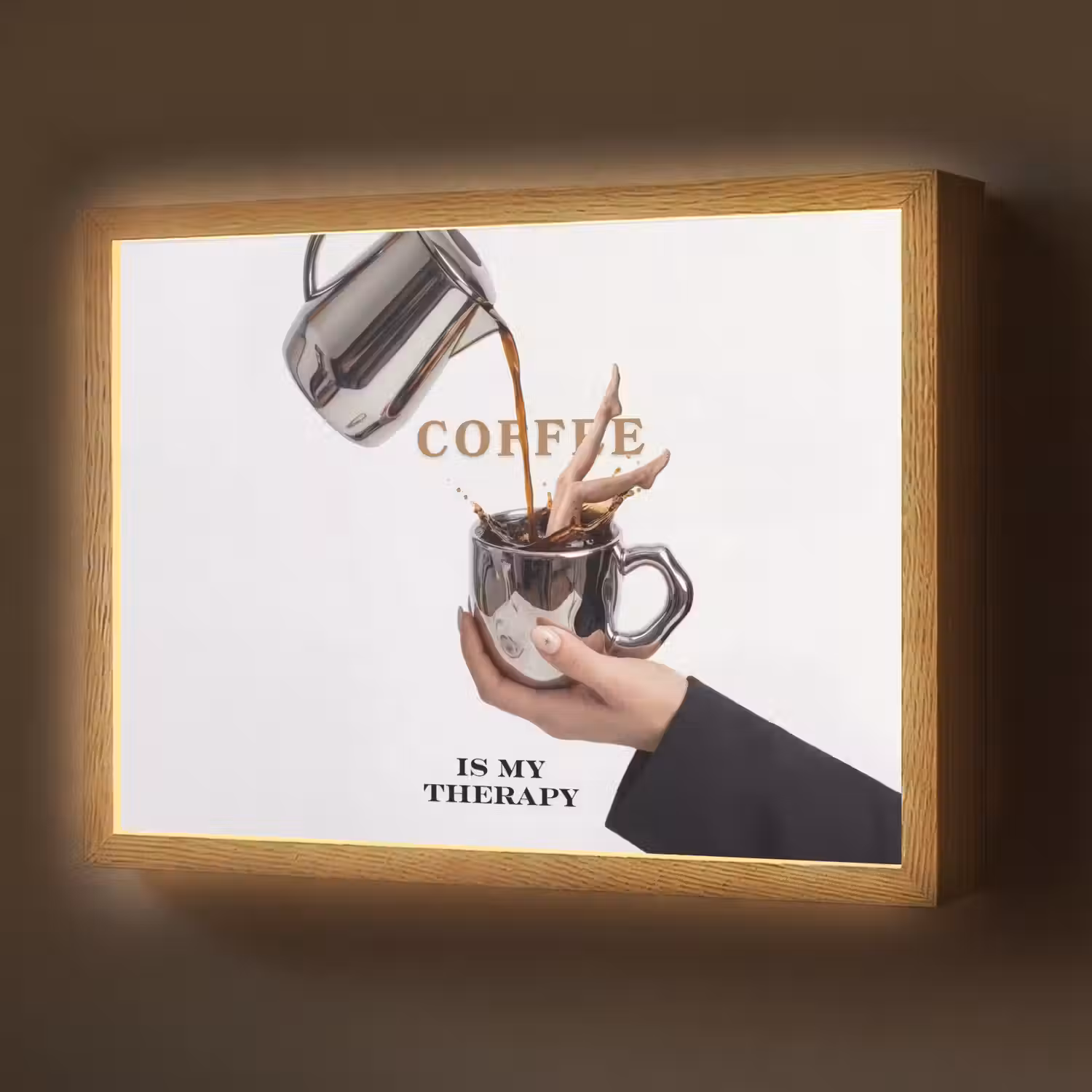 Koffie - Mok - Kan - Therapie Light Box met batterij (Wandlamp) middel -z3d_website