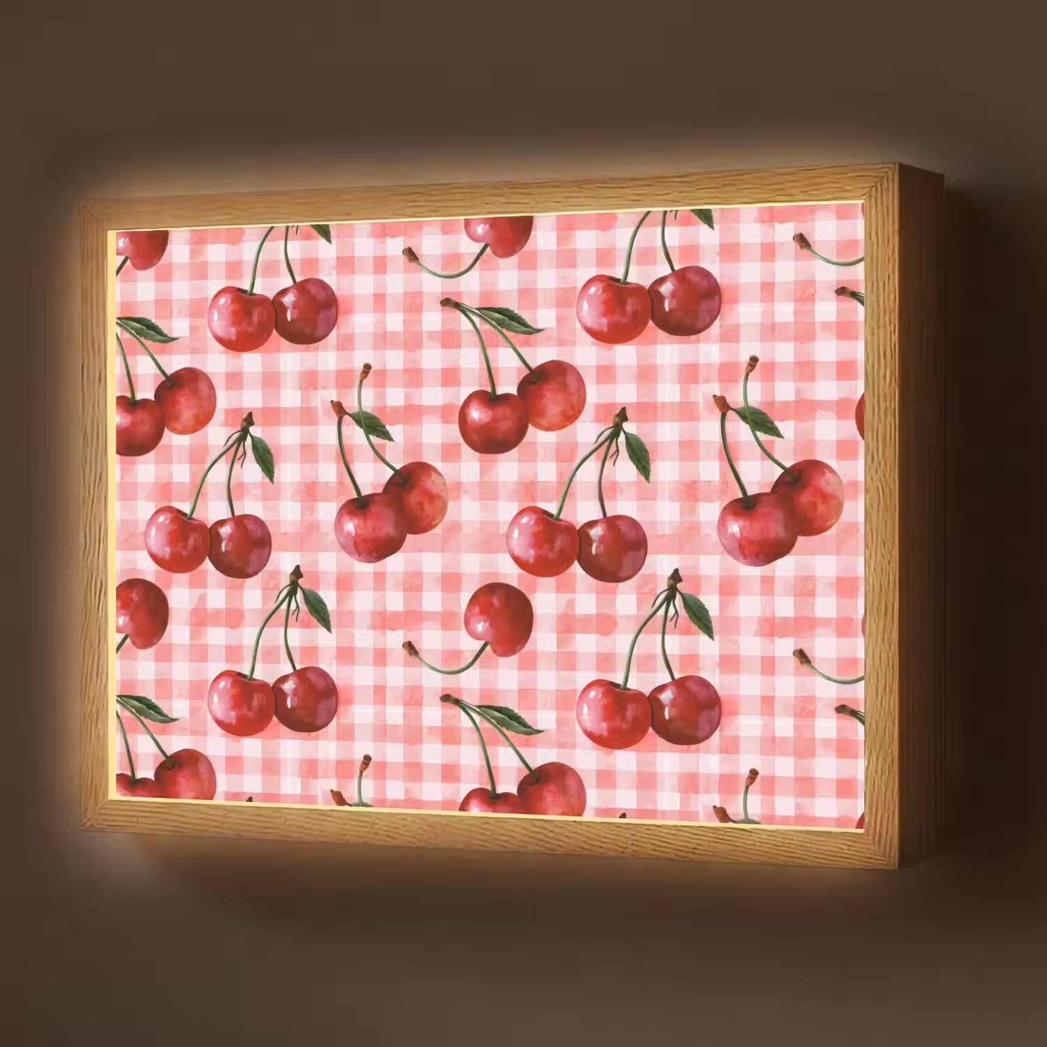 Kersen - Blokken - Rood Light Box met batterij (Wandlamp) middel 907 -z3d_website