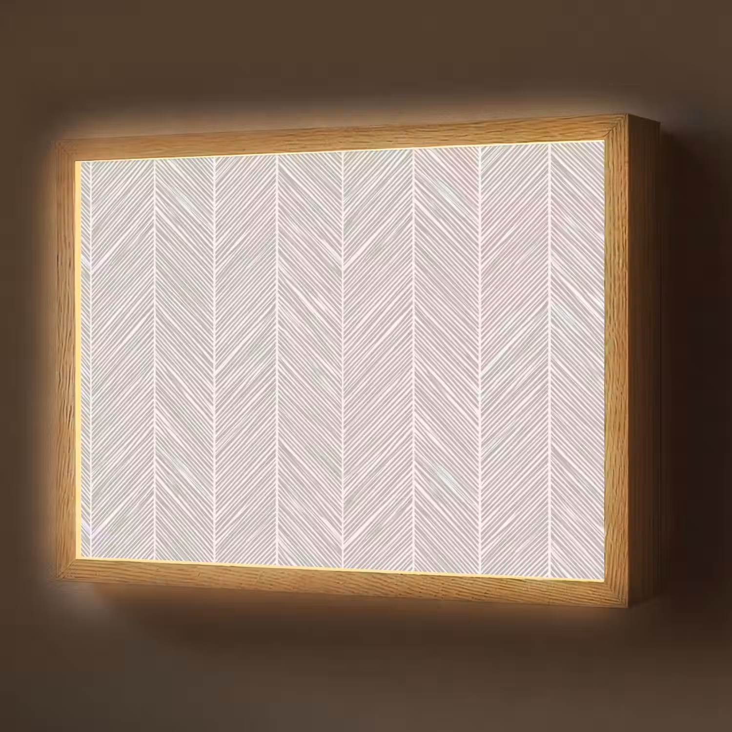 Klassiek - Visgraat - Grijs Light Box met batterij (Wandlamp) middel 907 -z3d_website