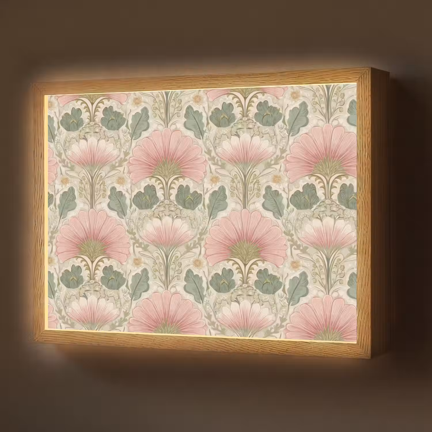 Klassiek - Patroon - Roze Light Box met batterij (Wandlamp) middel 907 -z3d_website