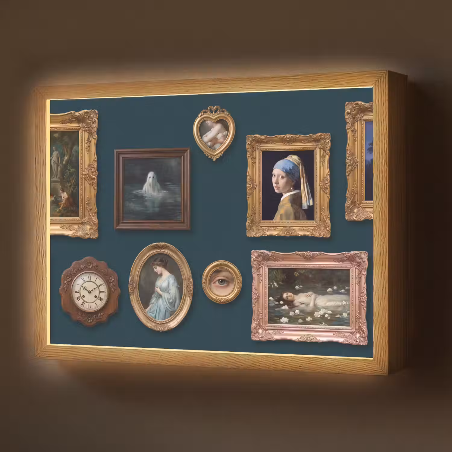Kunst - Schilderijen - Decoratie - Klassiek - Groen Light Box met batterij (Wandlamp) middel -z3d_website