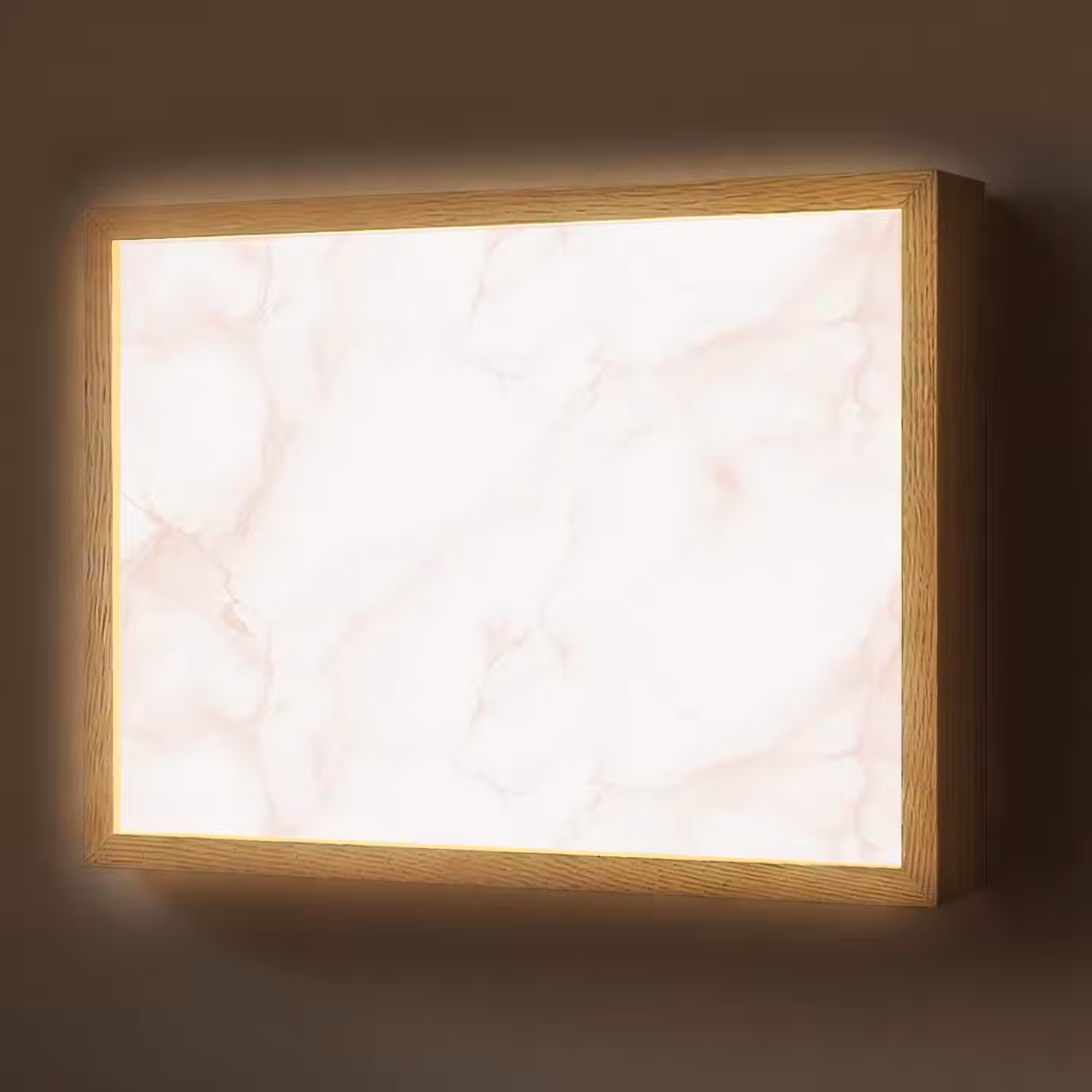 Zalmroze - Marmer - Aders Light Box met batterij (Wandlamp) middel 907 -z3d_website