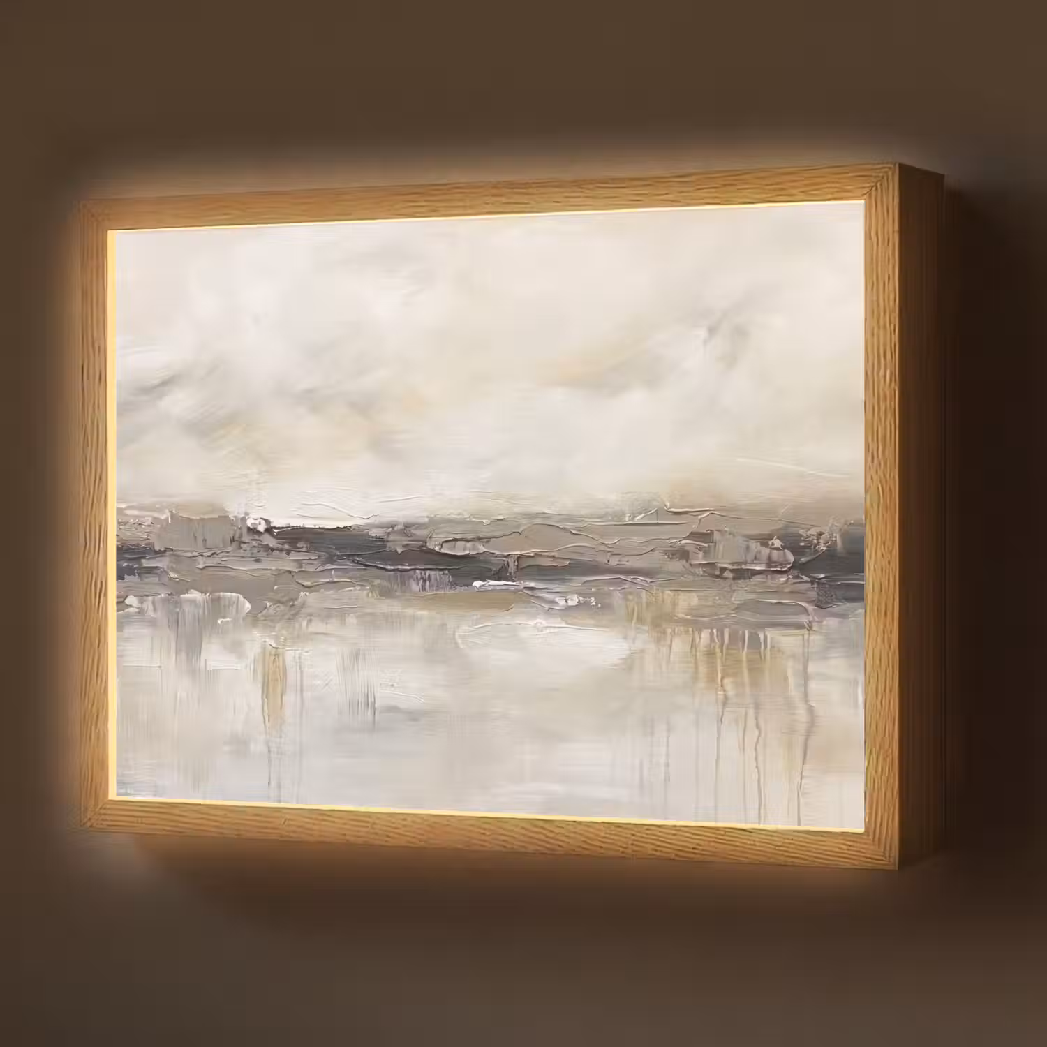 Landschap - Horizon - Natuur - Abstract - Neutraal Light Box met batterij (Wandlamp) middel -z3d_website