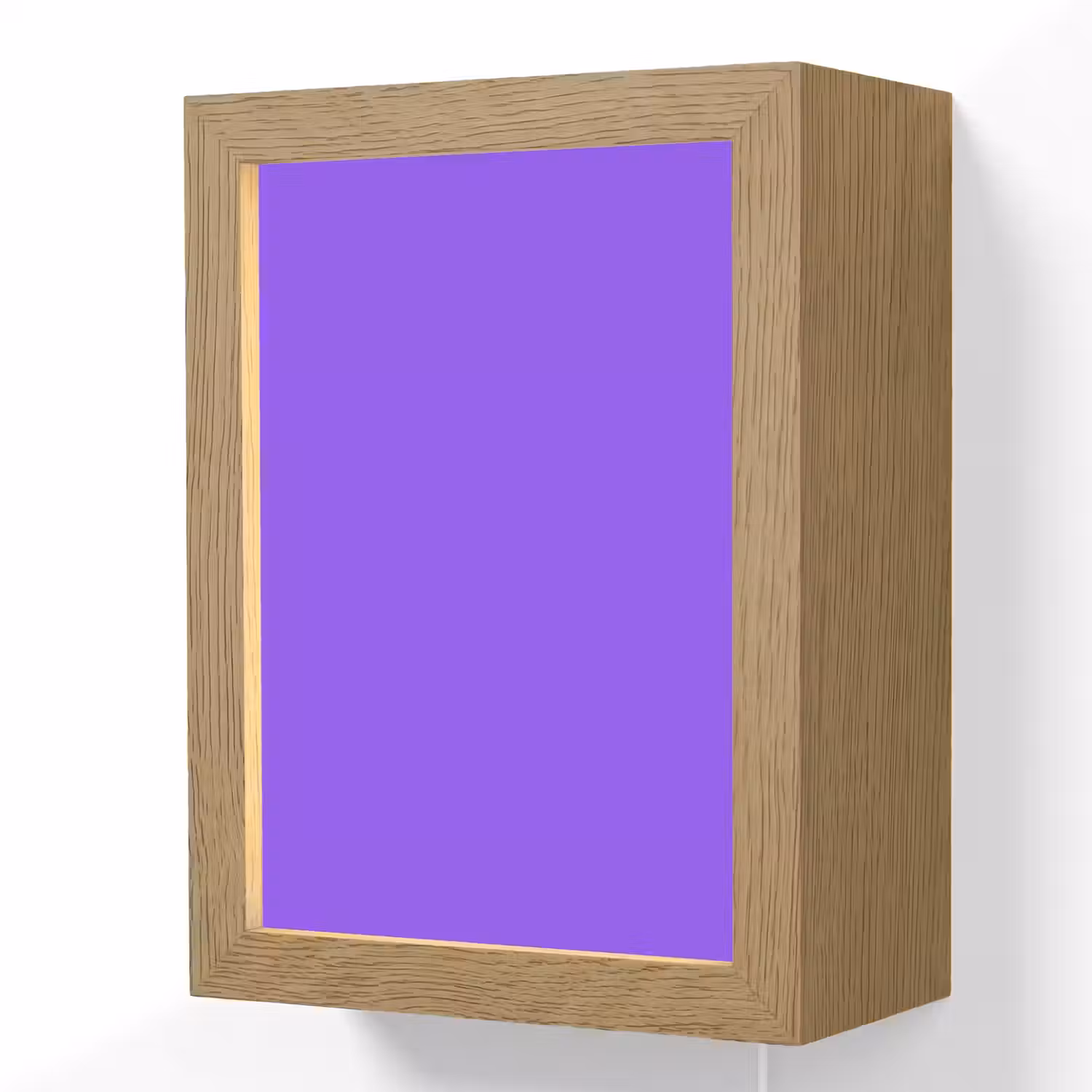 Vivid - Violet - Paars Light Box met kabel (Wandlamp) klein 929 -3d