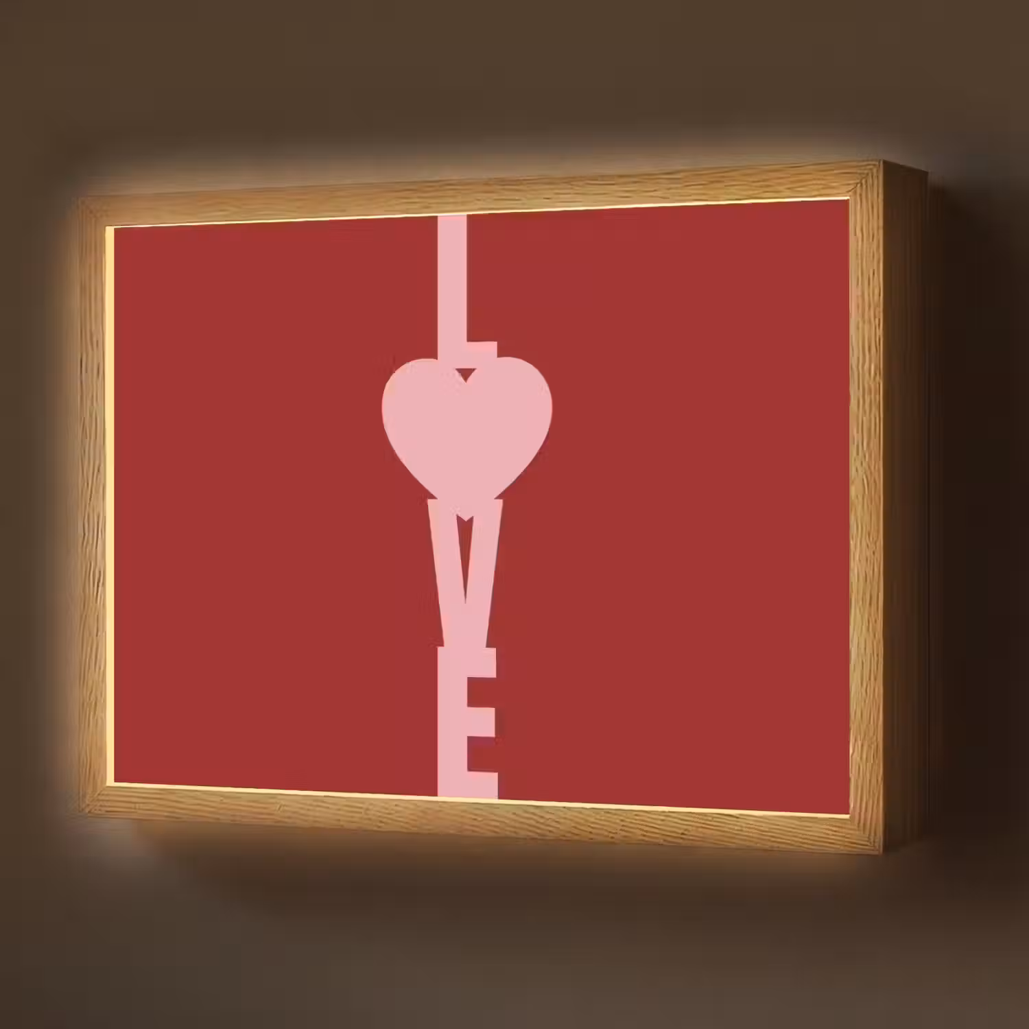 Love - Hart - Rood Light Box met batterij (Wandlamp) middel -z3d_website