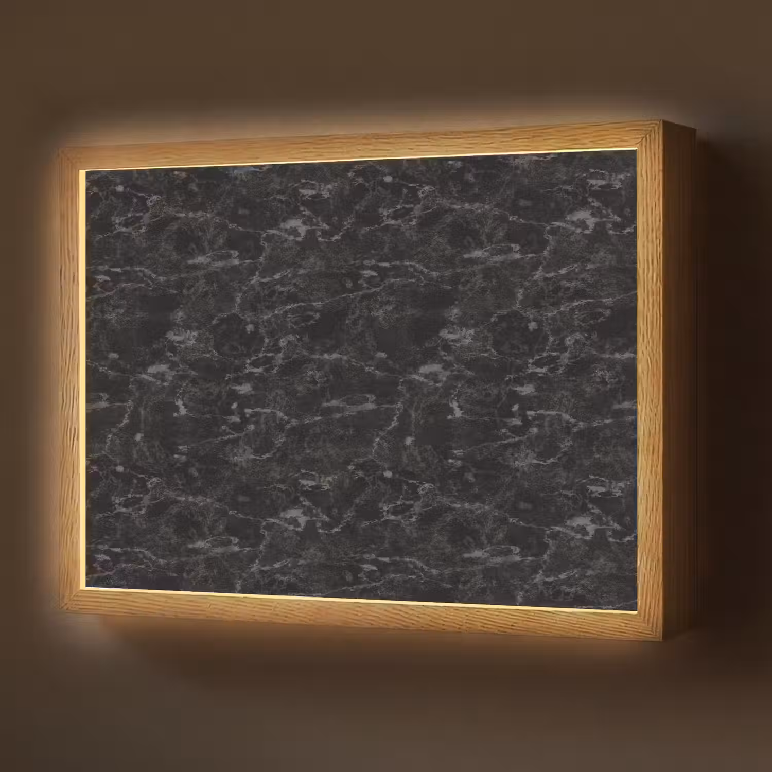 Marmer - Aders - Zwart Light Box met batterij (Wandlamp) middel 907 -z3d_website