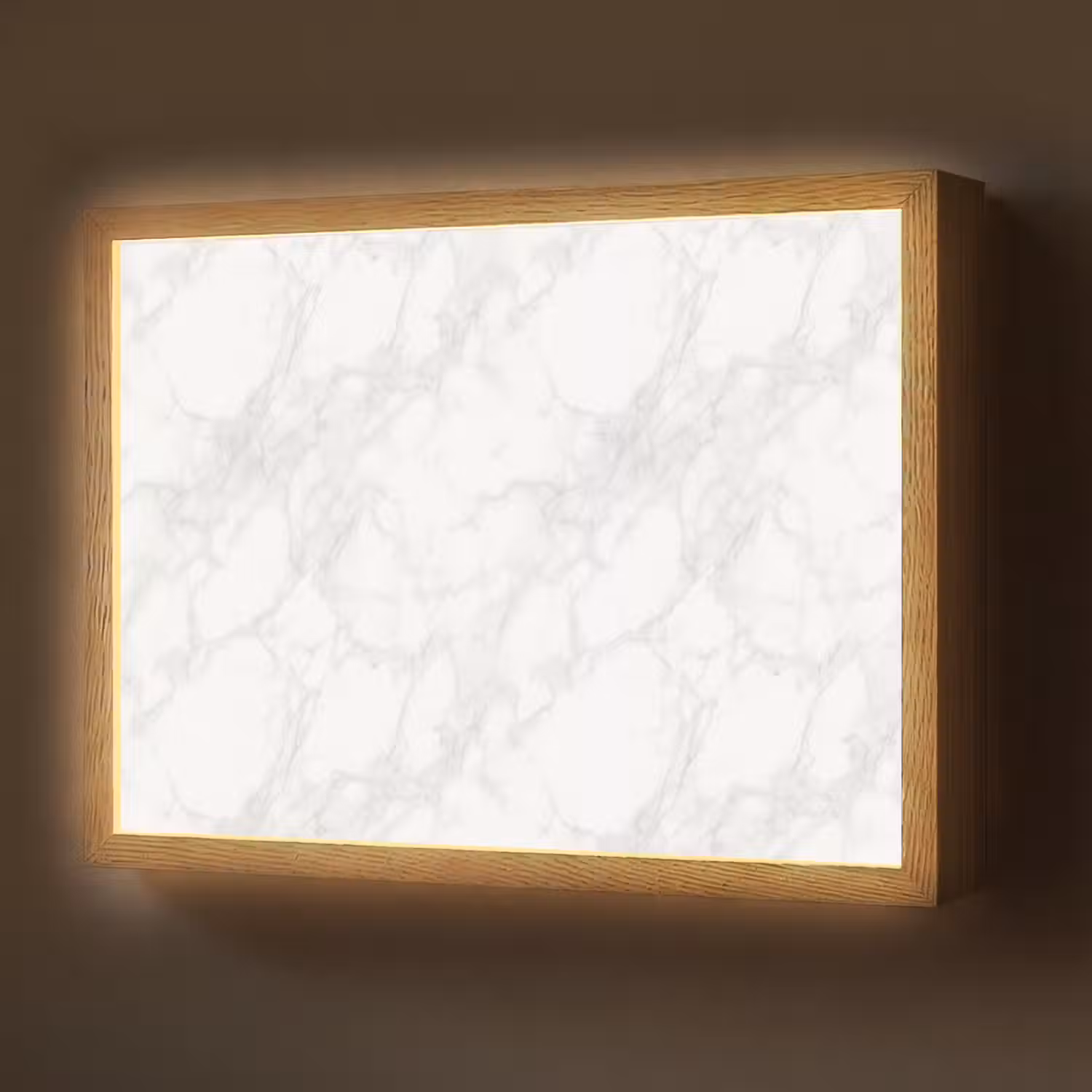 Minimalistisch - Wit - Grijze aders Light Box met batterij (Wandlamp) middel 907 -z3d_website