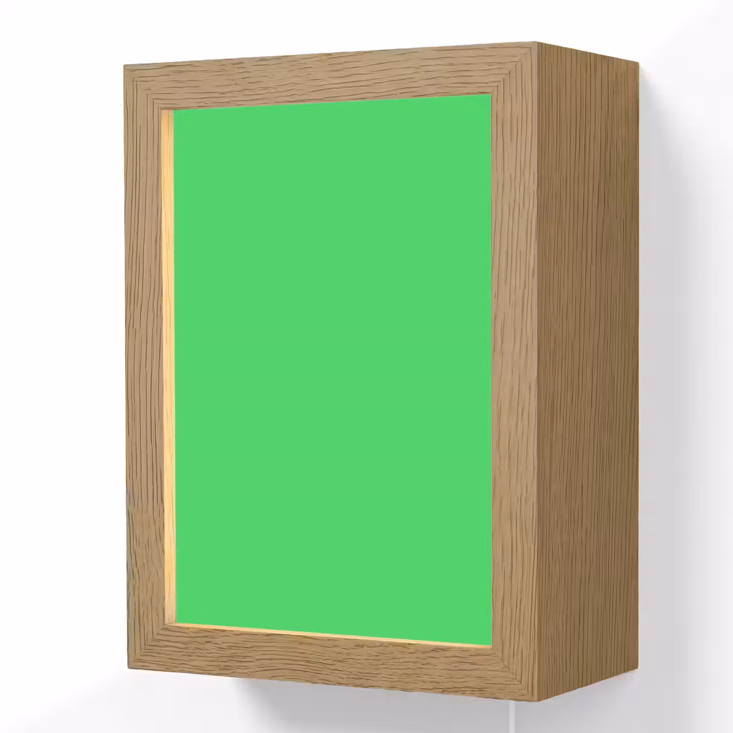 Mint - Green - Groen Light Box met kabel (Wandlamp) klein 929 -3d