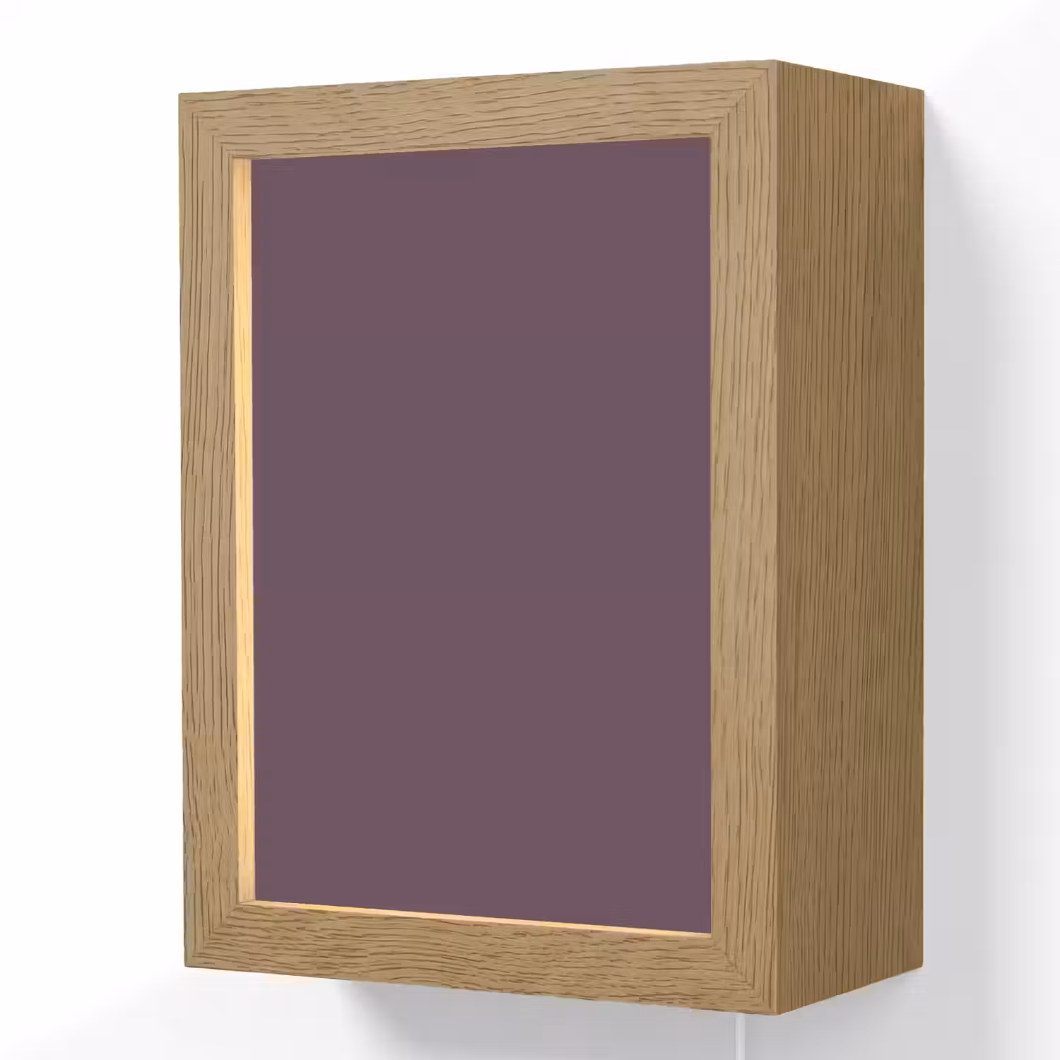 Midnight - Plum - Paars Light Box met kabel (Wandlamp) klein 929 -3d