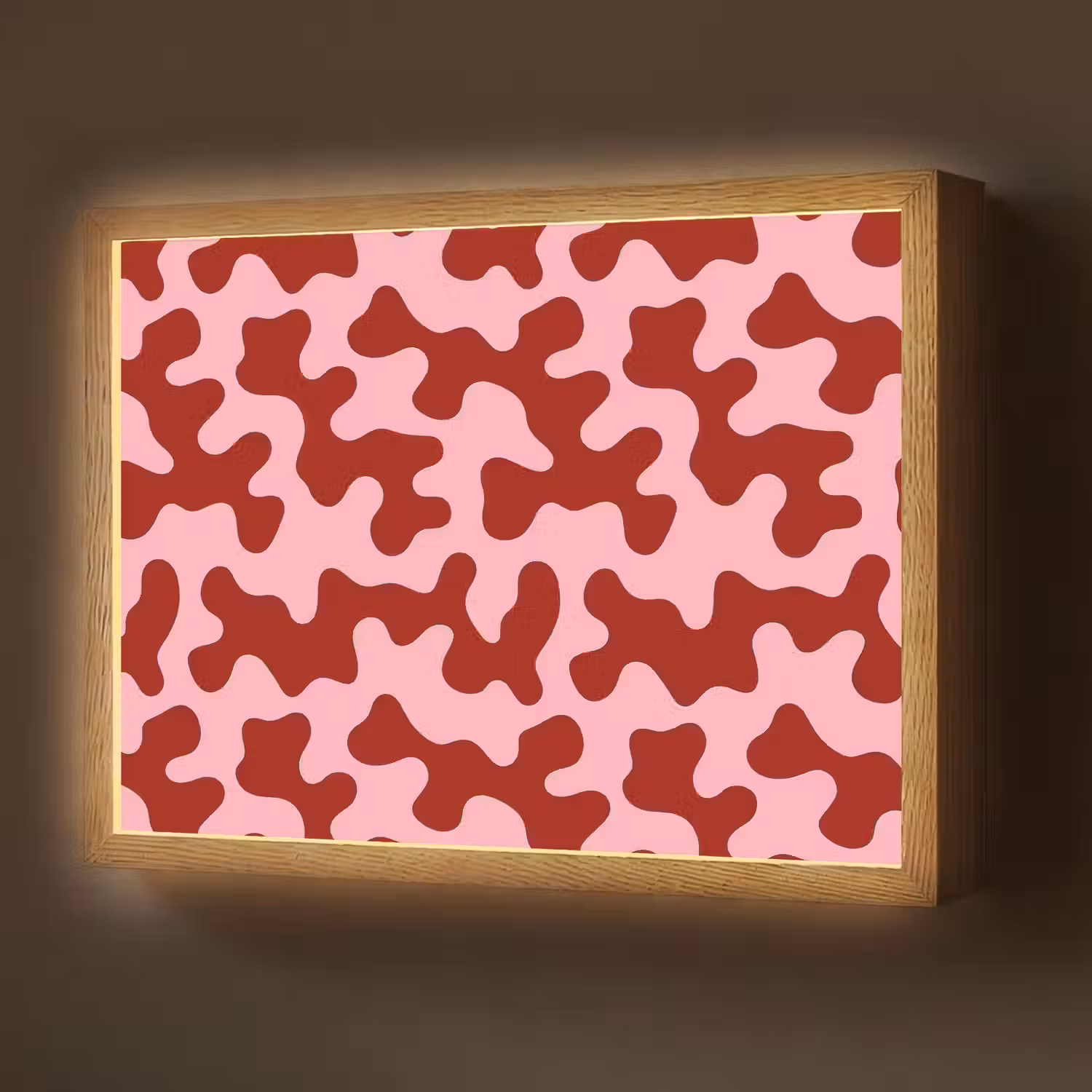 Modern - Abstract - Rood Light Box met batterij (Wandlamp) middel 907 -z3d_website