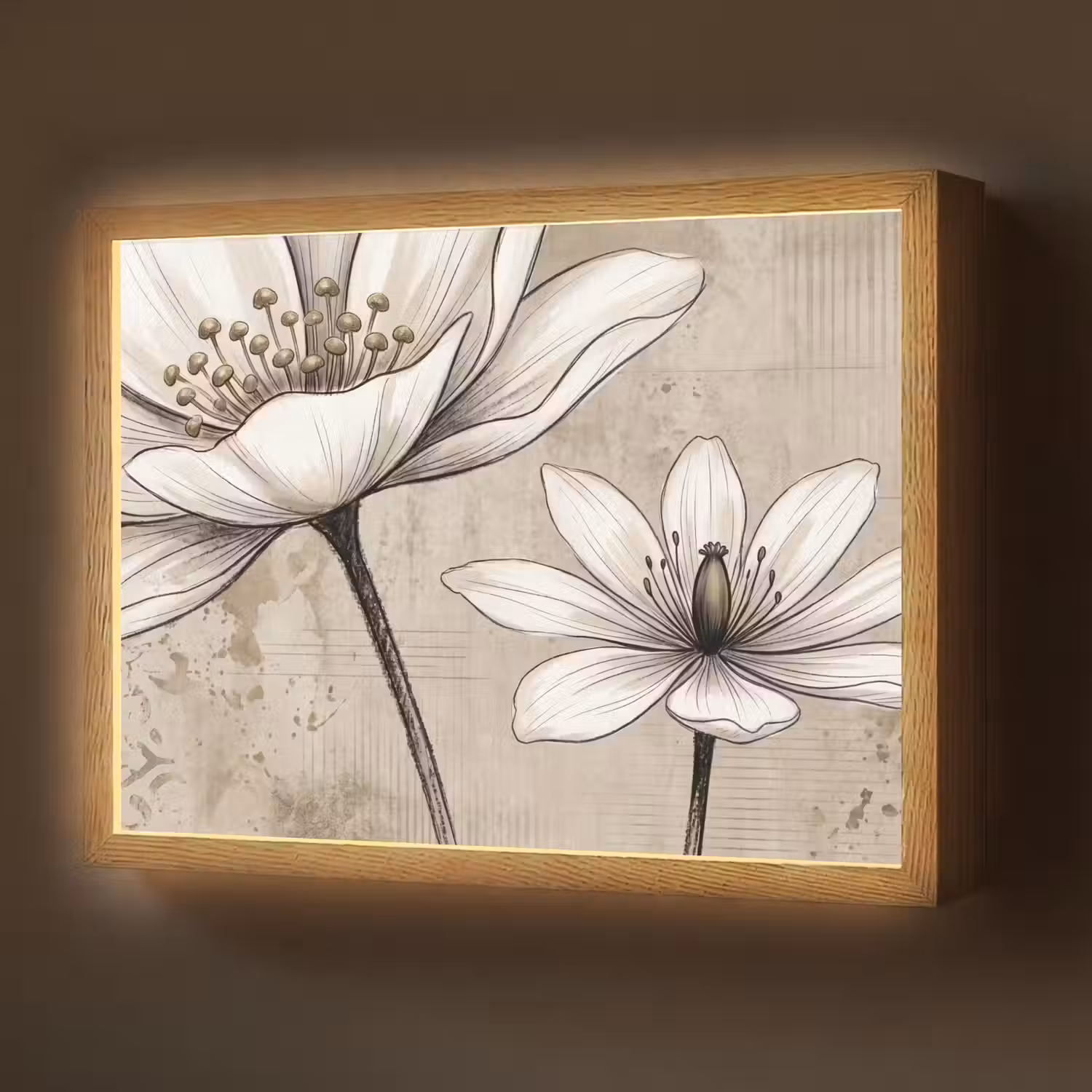 Modern - Design - Wit Light Box met batterij (Wandlamp) middel -z3d_website