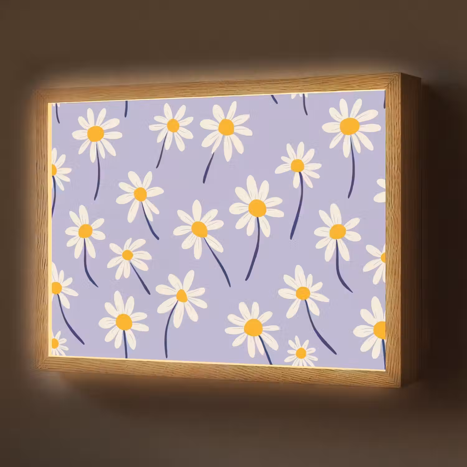 Modern - Madelief - Paars Light Box met batterij (Wandlamp) middel 907 -z3d_website