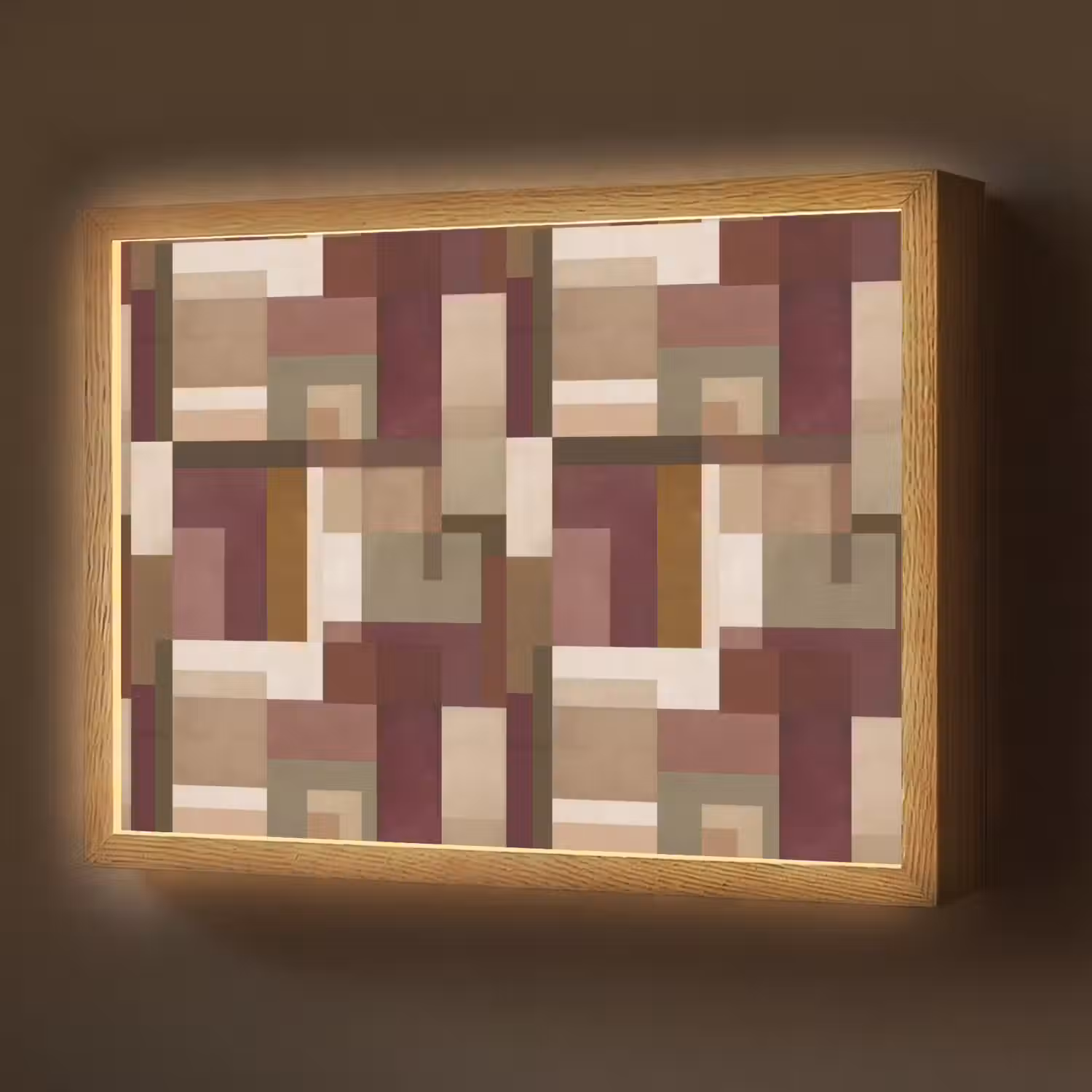 Modern - Geometrie - Kleurrijk Light Box met batterij (Wandlamp) middel 907 -z3d_website