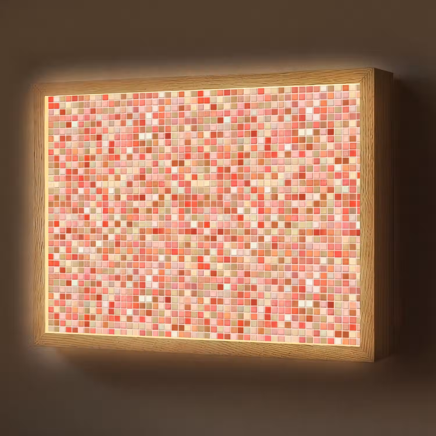 Mozaïek - Tegel - Patroon - Kleurrijk Light Box met batterij (Wandlamp) middel 907 -z3d_website