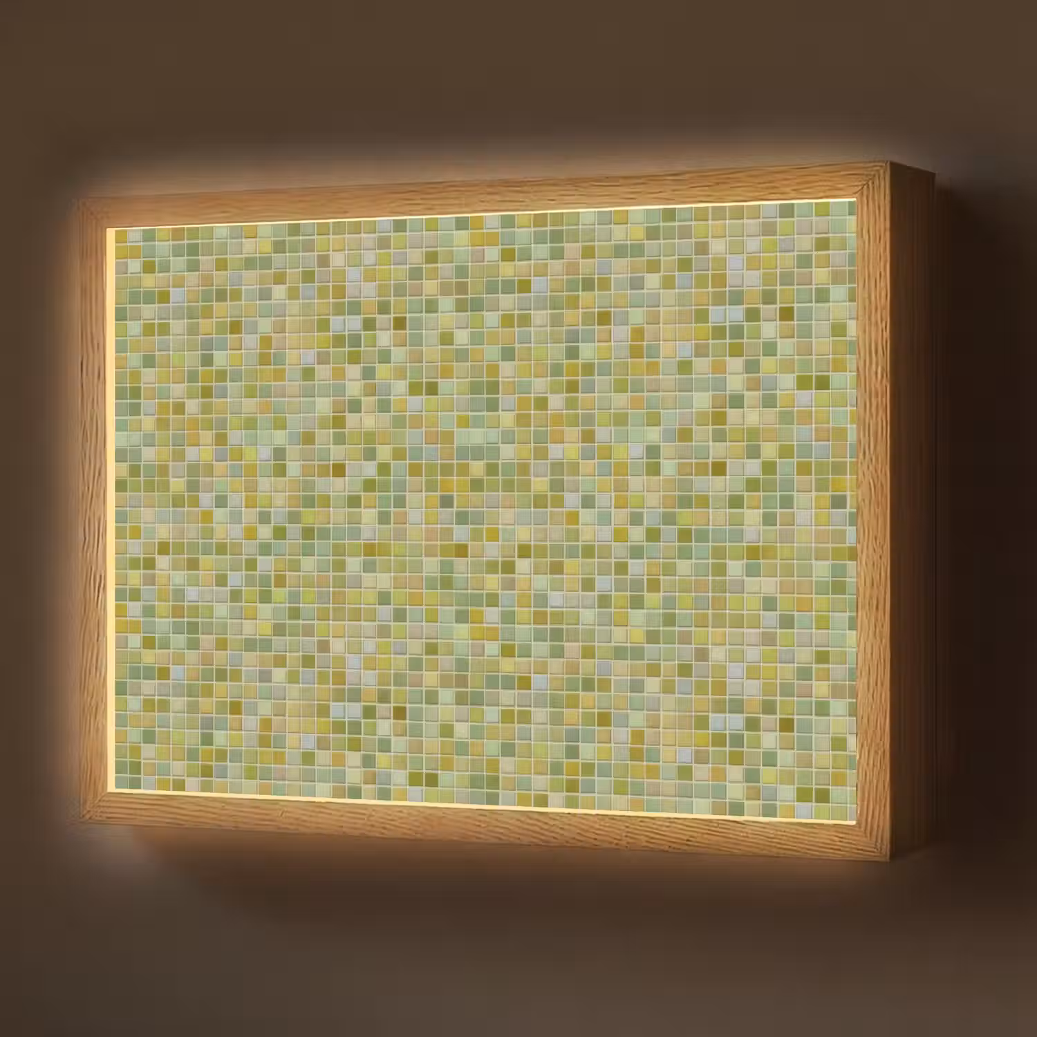 Mozaïek - Patroon - Groen Light Box met batterij (Wandlamp) middel 907 -z3d_website