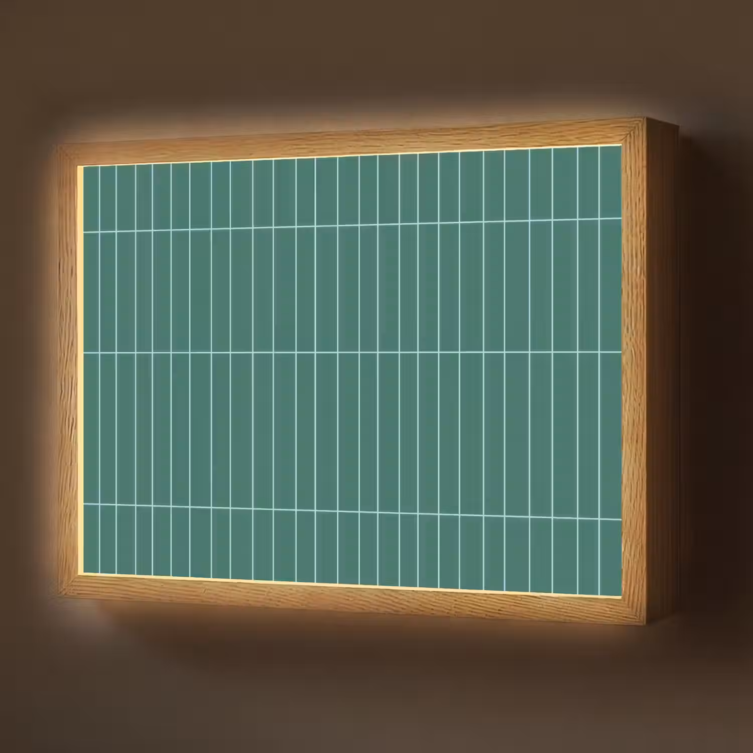 Patroon - Tegel - Saliegroen Light Box met batterij (Wandlamp) middel 907 -z3d_website