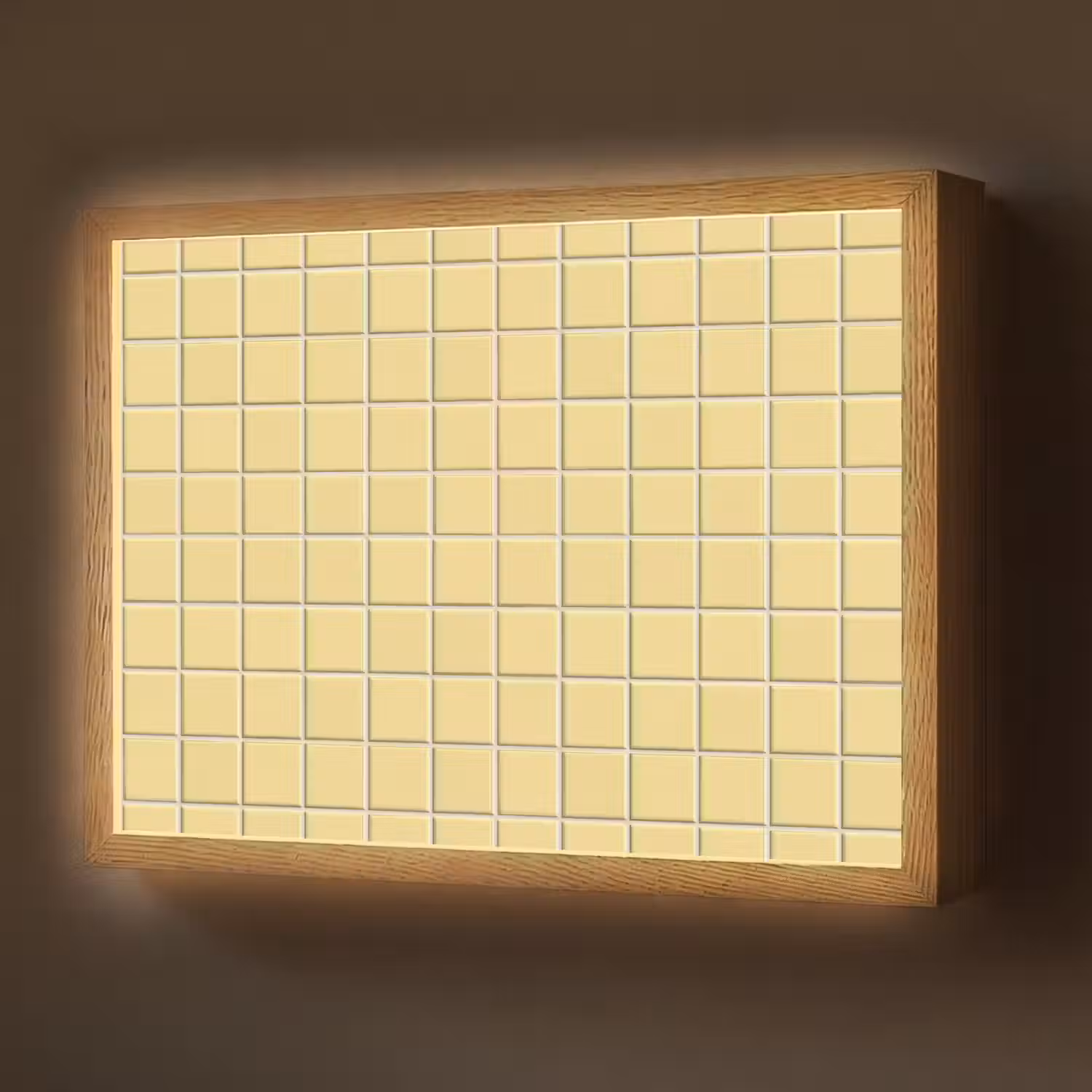 Patroon - Tegels - Geel Light Box met batterij (Wandlamp) middel 907 -z3d_website