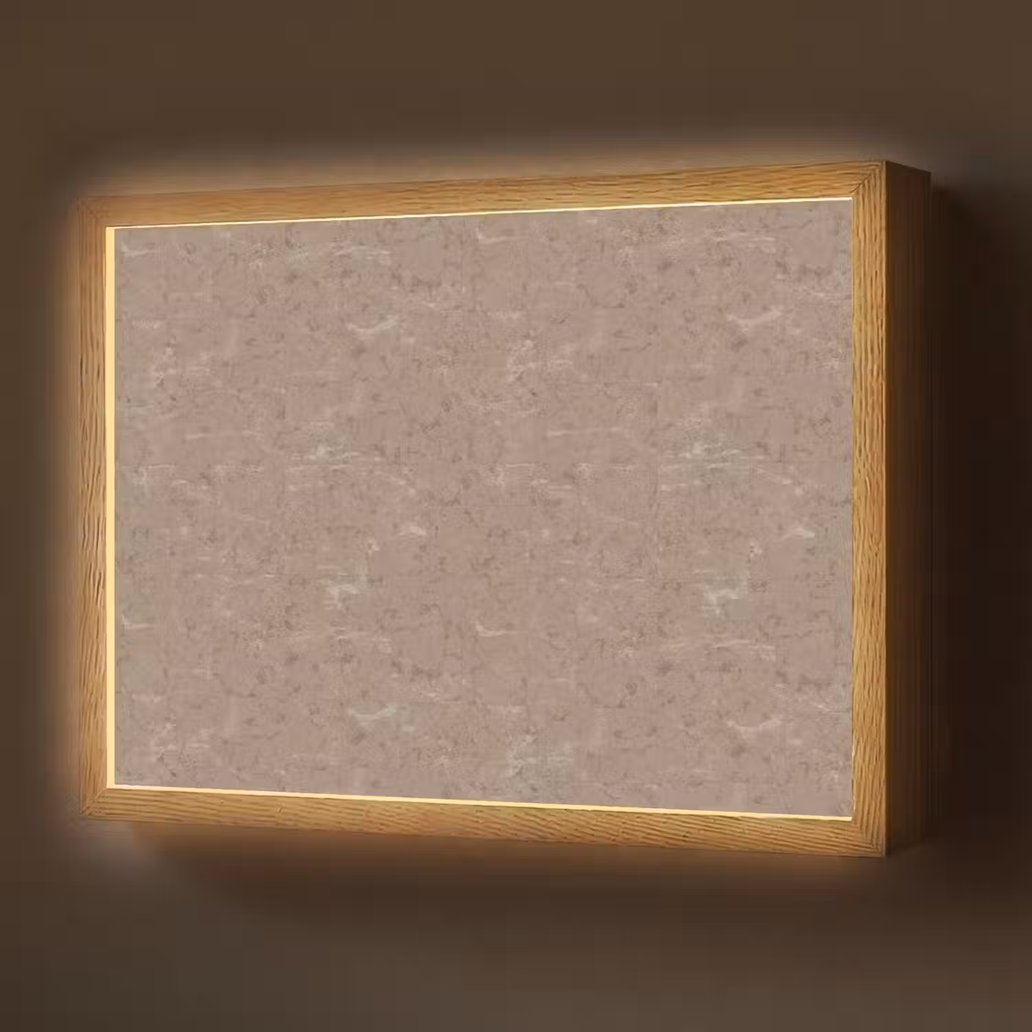 Patroon - Kalksteen - Beige Light Box met batterij (Wandlamp) middel 907 -z3d_website