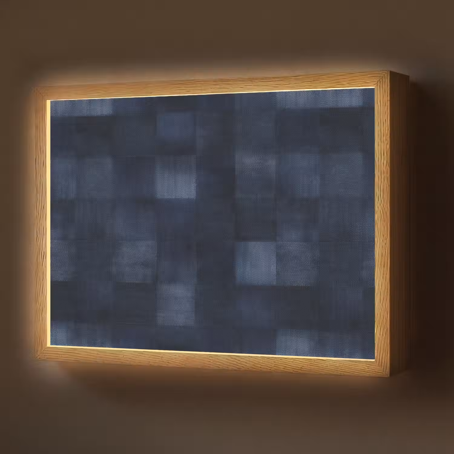 Patroon - Ruit - Marineblauw Light Box met batterij (Wandlamp) middel 907 -z3d_website