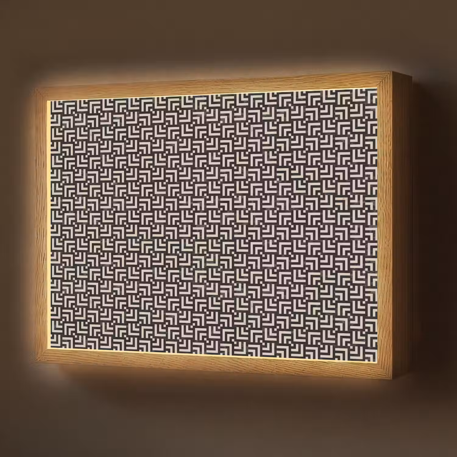 Patroon - Marmer - Zwart Light Box met batterij (Wandlamp) middel 907 -z3d_website
