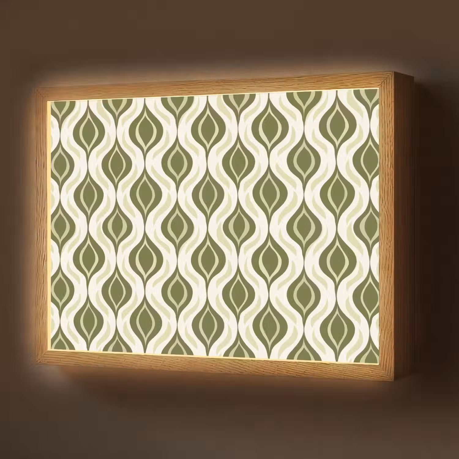 Patroon - Retro - Groen Light Box met batterij (Wandlamp) middel 907 -z3d_website