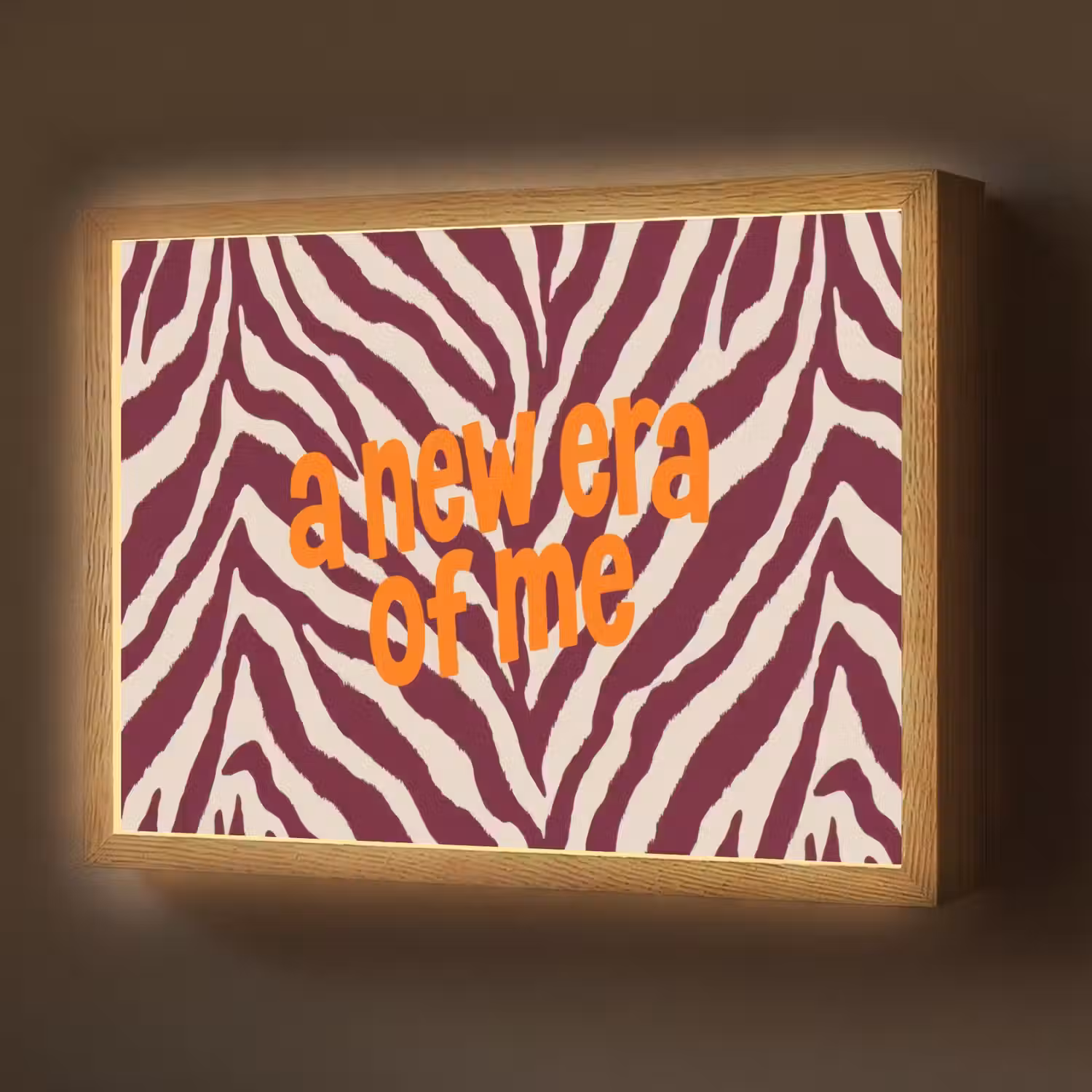 New era - Bordeaux - Zebraprint Light Box met batterij (Wandlamp) middel -z3d_website