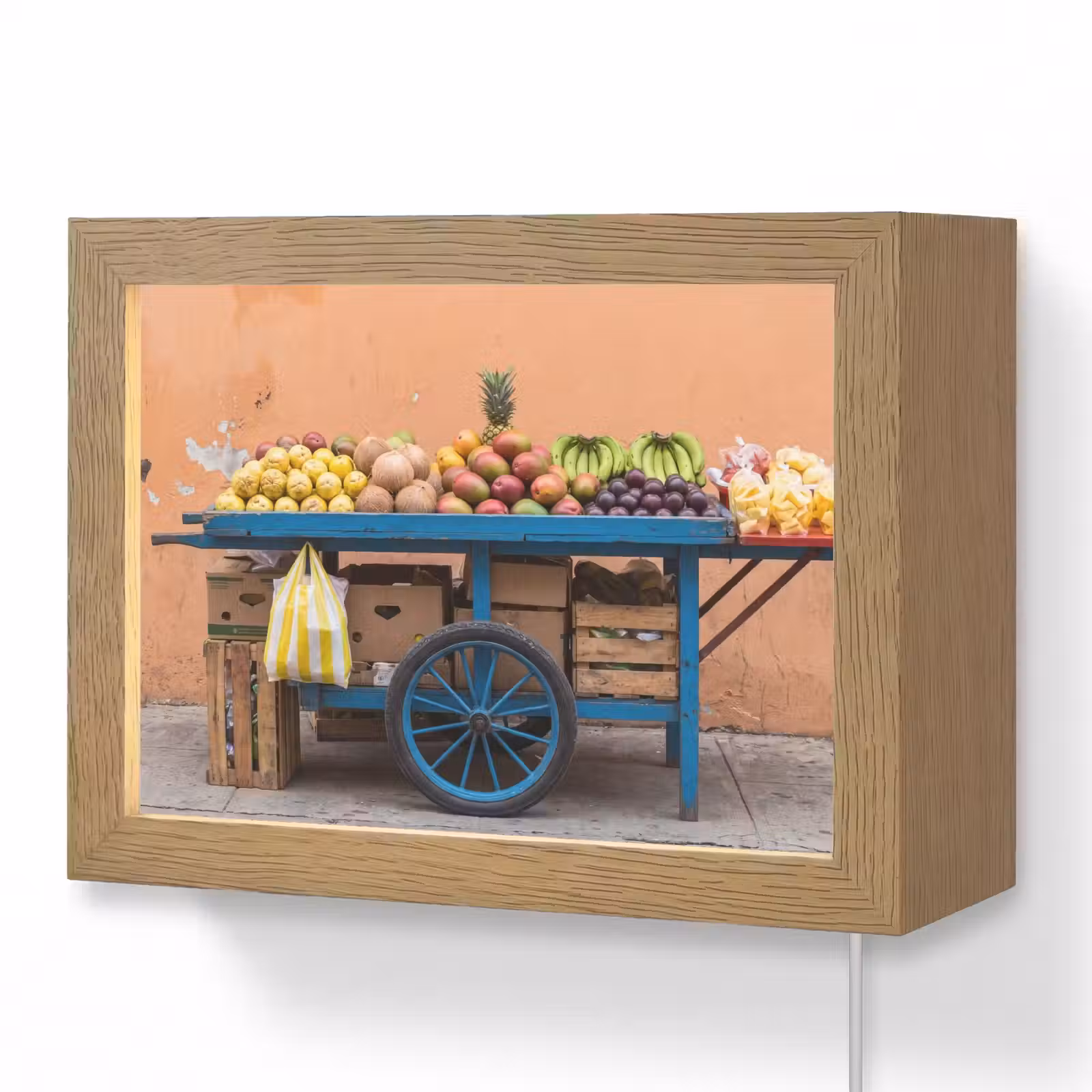 Lightbox - Wandleuchte - Obst – Kar – Straße - Fruit - Kar - Straat Light Box met kabel (Wandlamp) klein