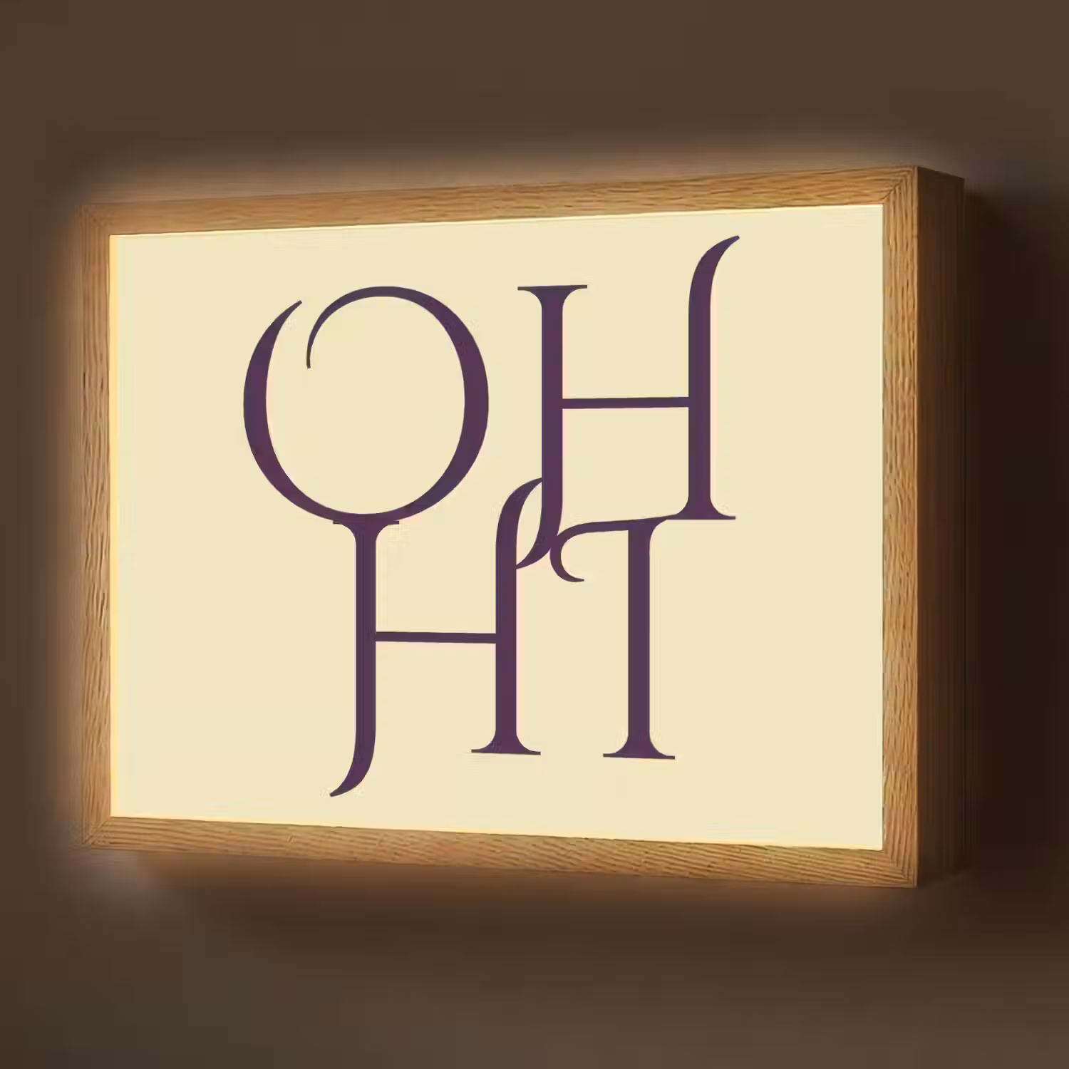 Oh hi - Geel - Monogram Light Box met batterij (Wandlamp) middel -z3d_website