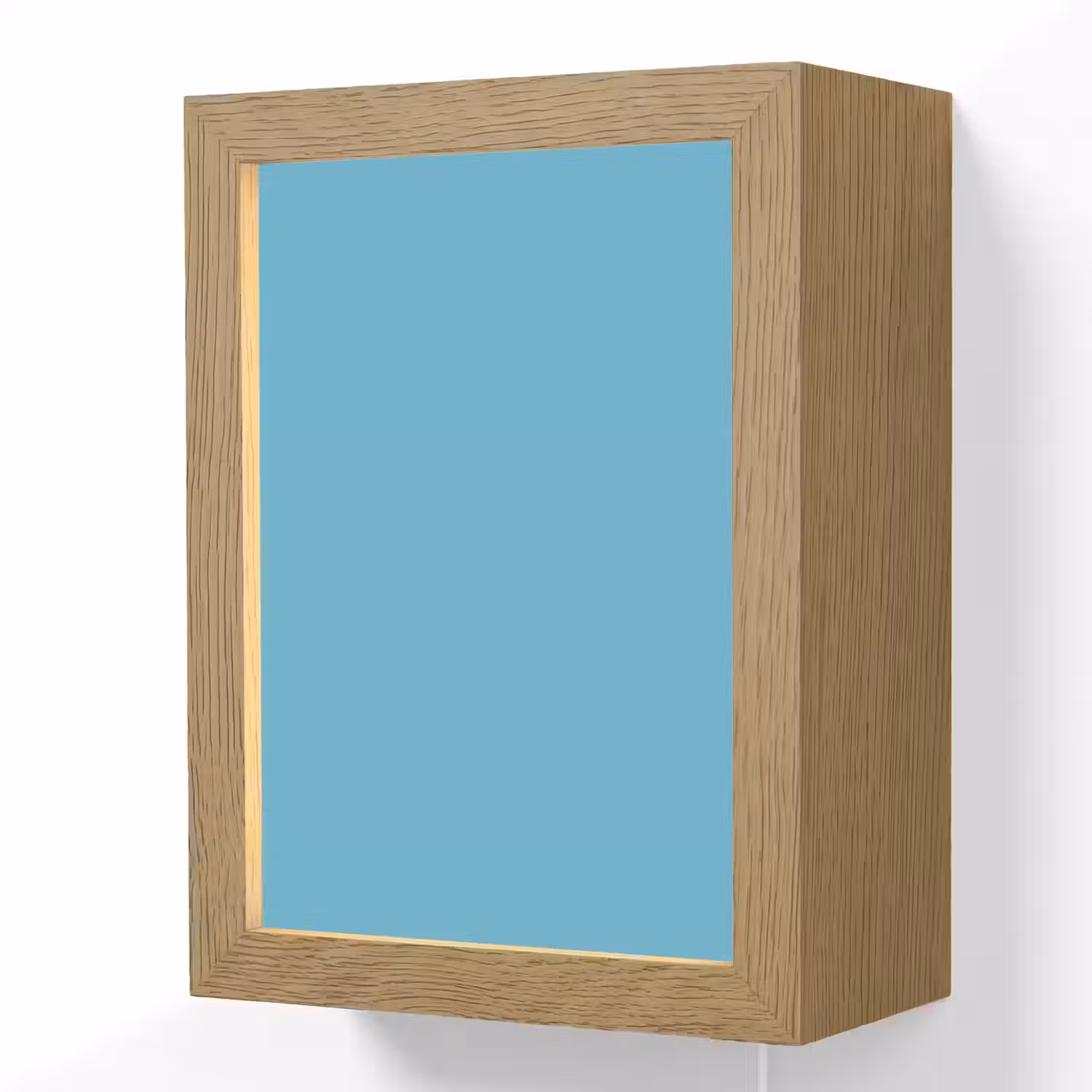 Ocean - Teal - Blauw Light Box met kabel (Wandlamp) klein 929 -3d