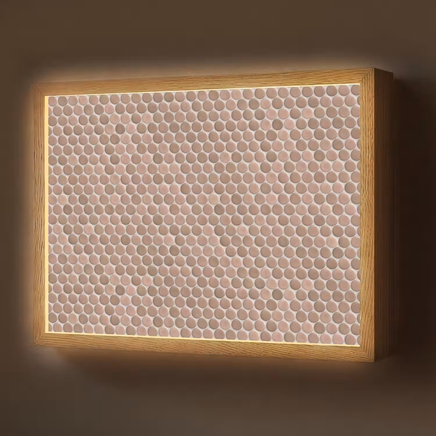 Penny - Mozaïek - Oudroze - Terracotta Light Box met batterij (Wandlamp) middel 907 -z3d_website