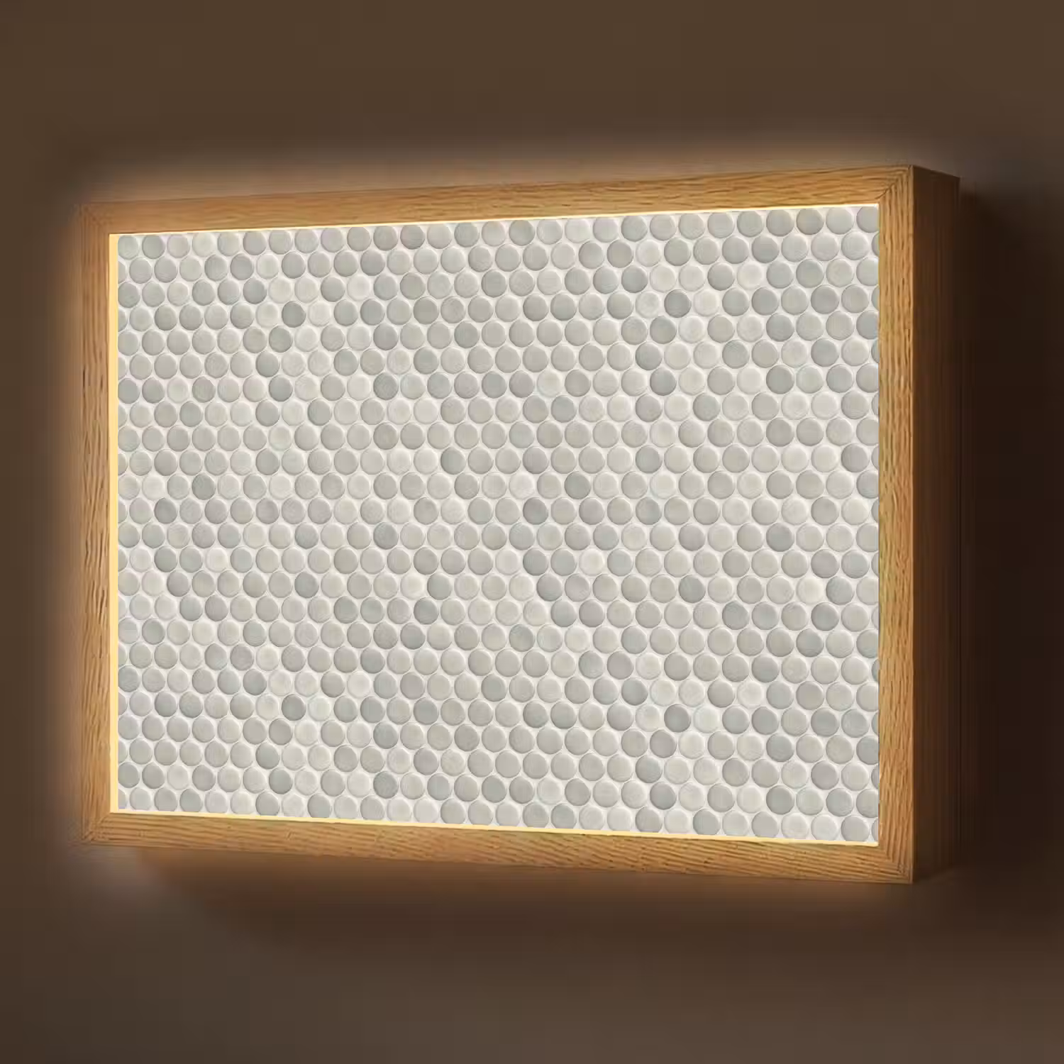 Penny - Mozaïek - Lichtgrijs Light Box met batterij (Wandlamp) middel 907 -z3d_website