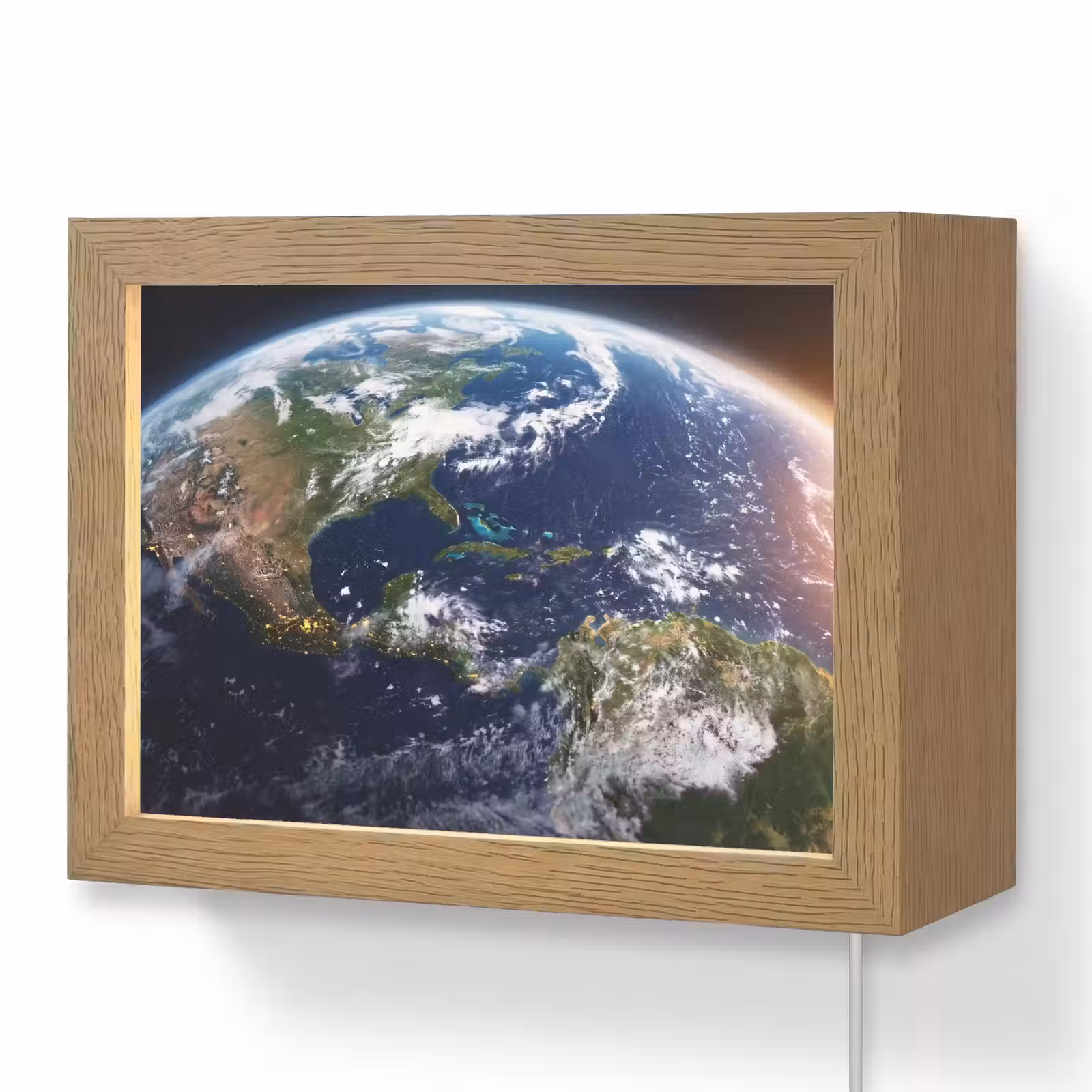 Lightbox - Wandleuchte - Planet – Weltraum – Kosmos - Planeet - Ruimte - Kosmos Light Box met kabel (Wandlamp) klein